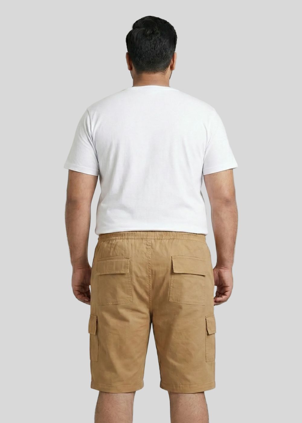 cotton Shorts in Khaki brown