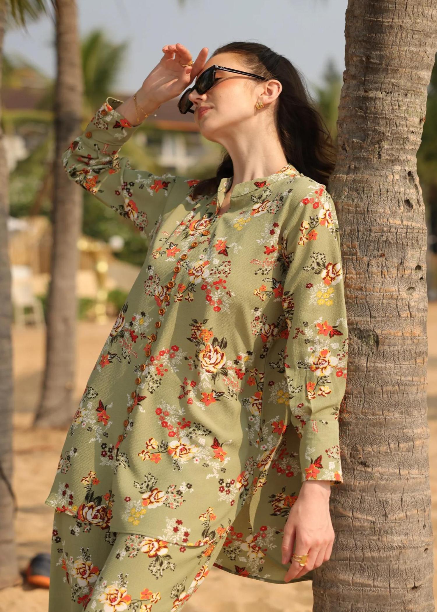 polycotton Co Ord Sets in Pistachio green