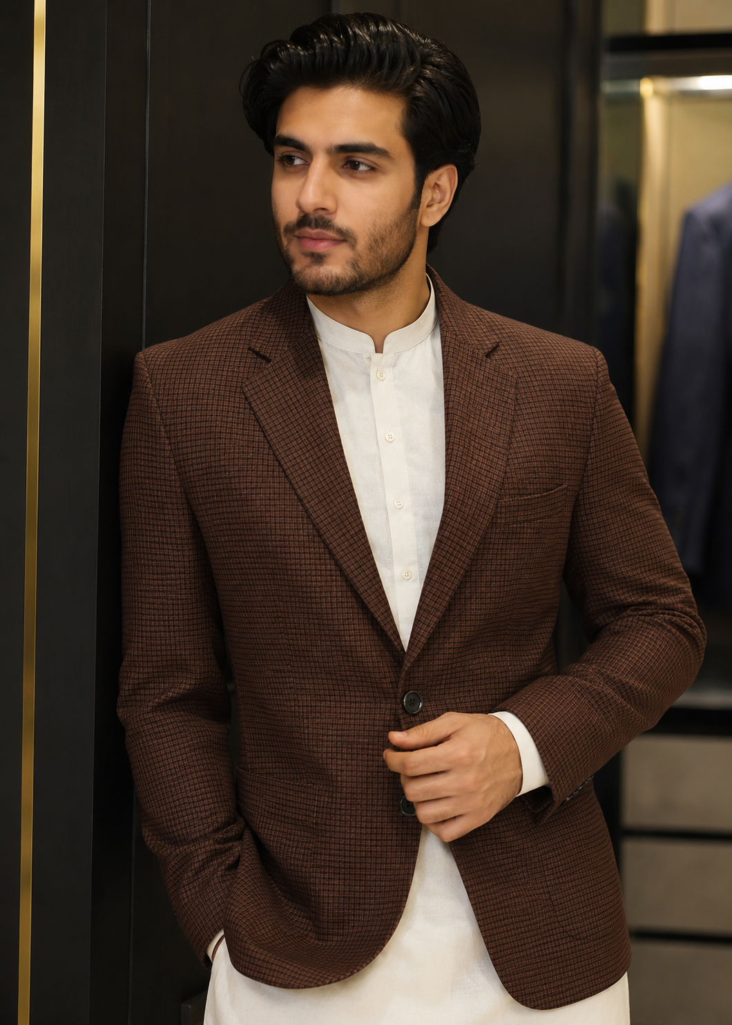 tropical Blazer in Dark brown