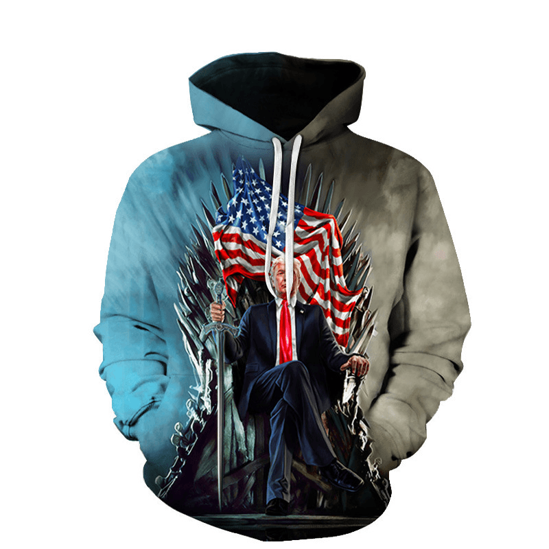 Spring and Autumn 3D Printed Throne Hoodie