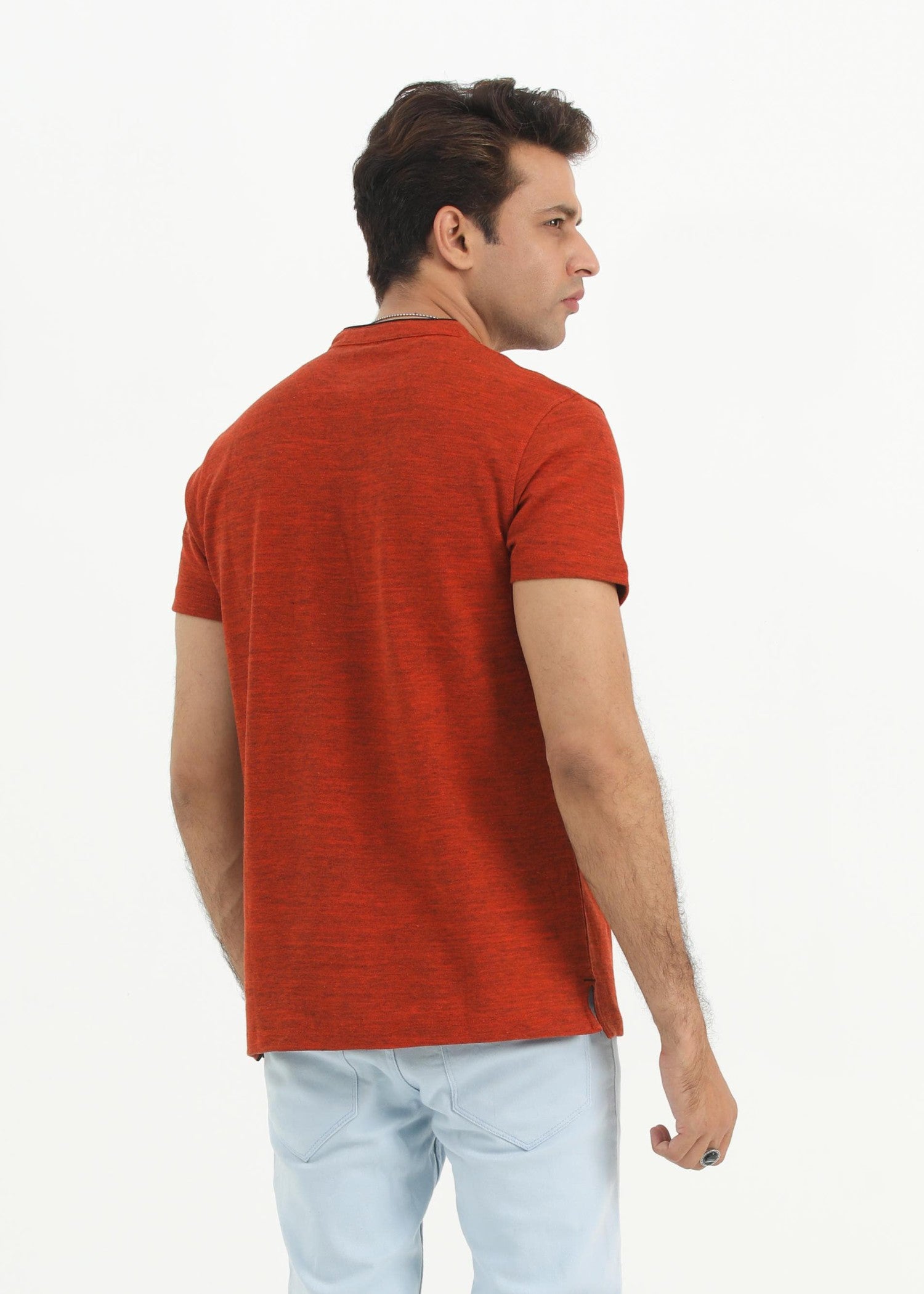 porque/pique T Shirt in Rust orange
