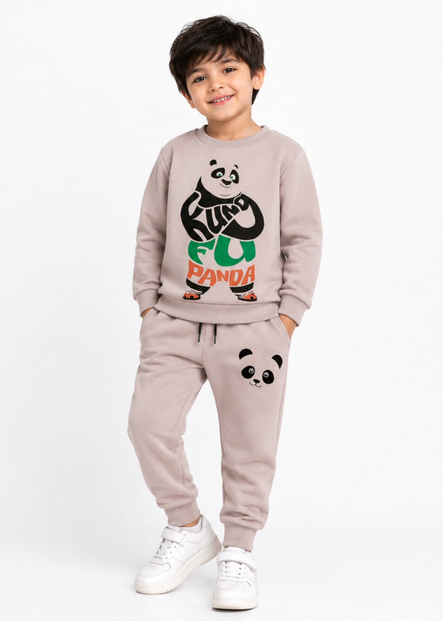 fleece Tracksuit in Tea rose pink