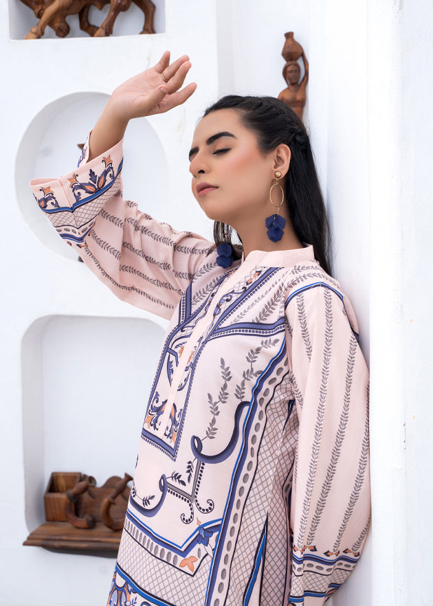 blended khaddar Co Ord Sets in Tea rose pink