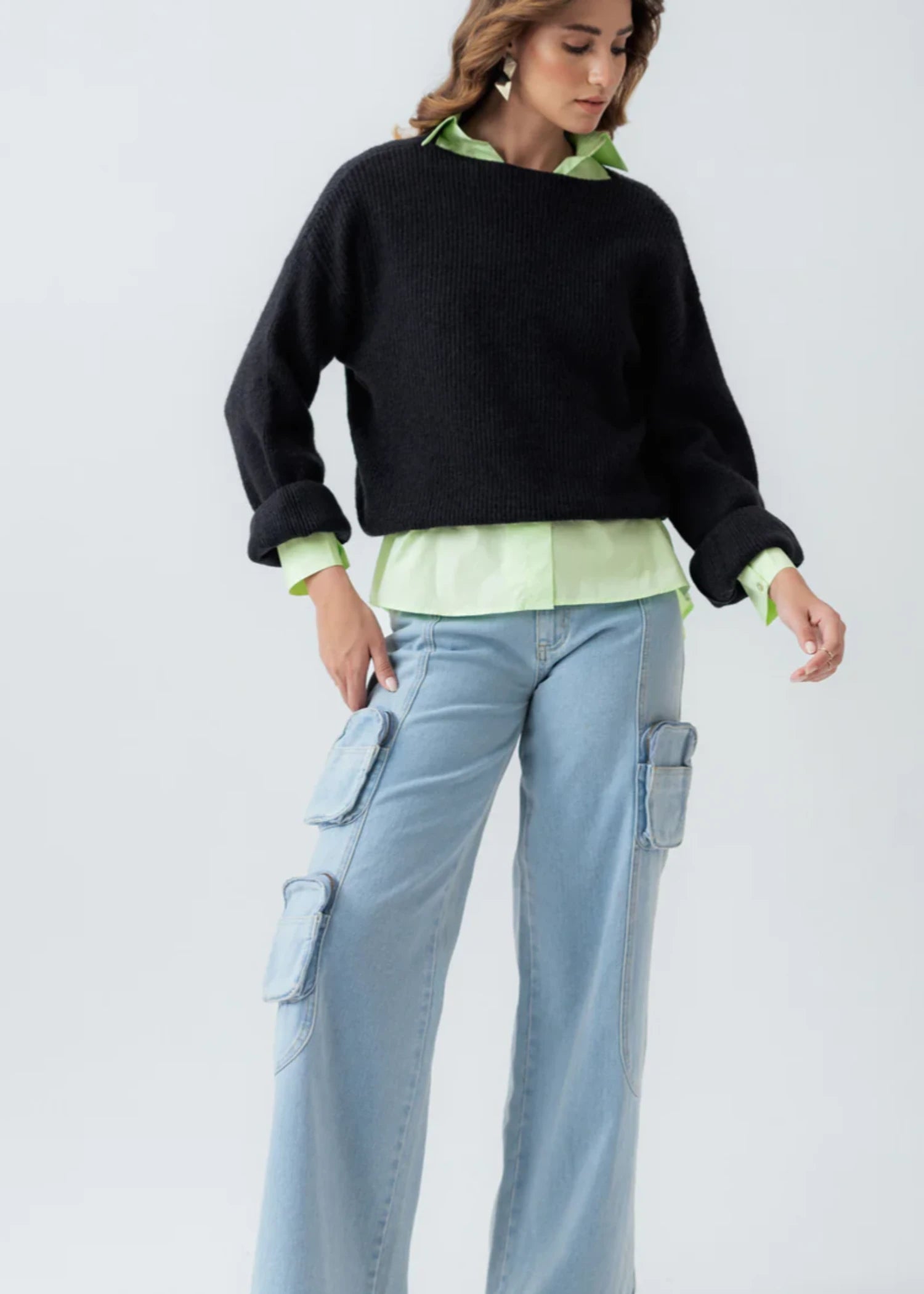 wool Sweater in Black