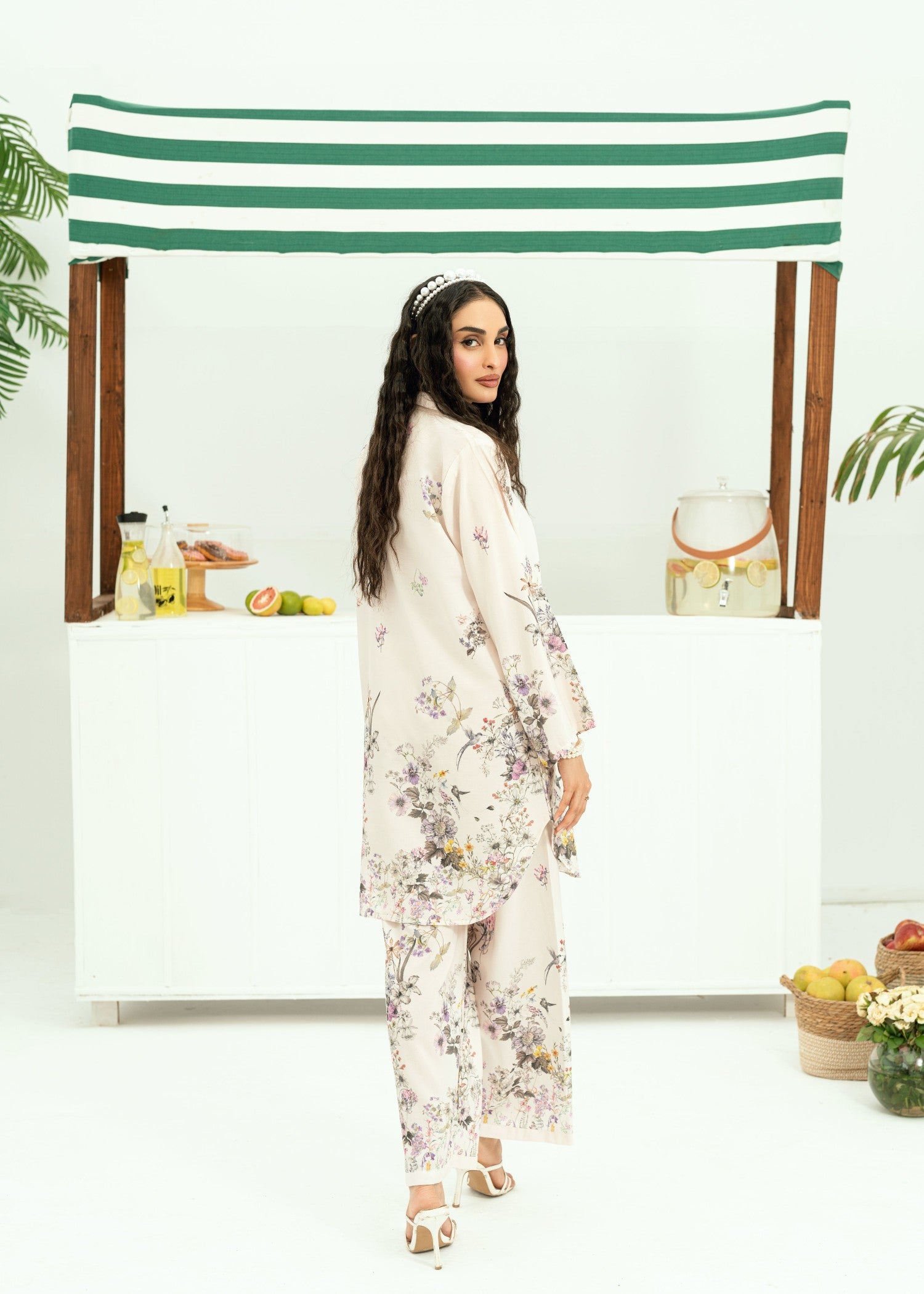 blended cambric Co Ord Sets in Off-white