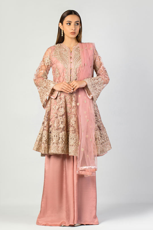net Peplum in Pink