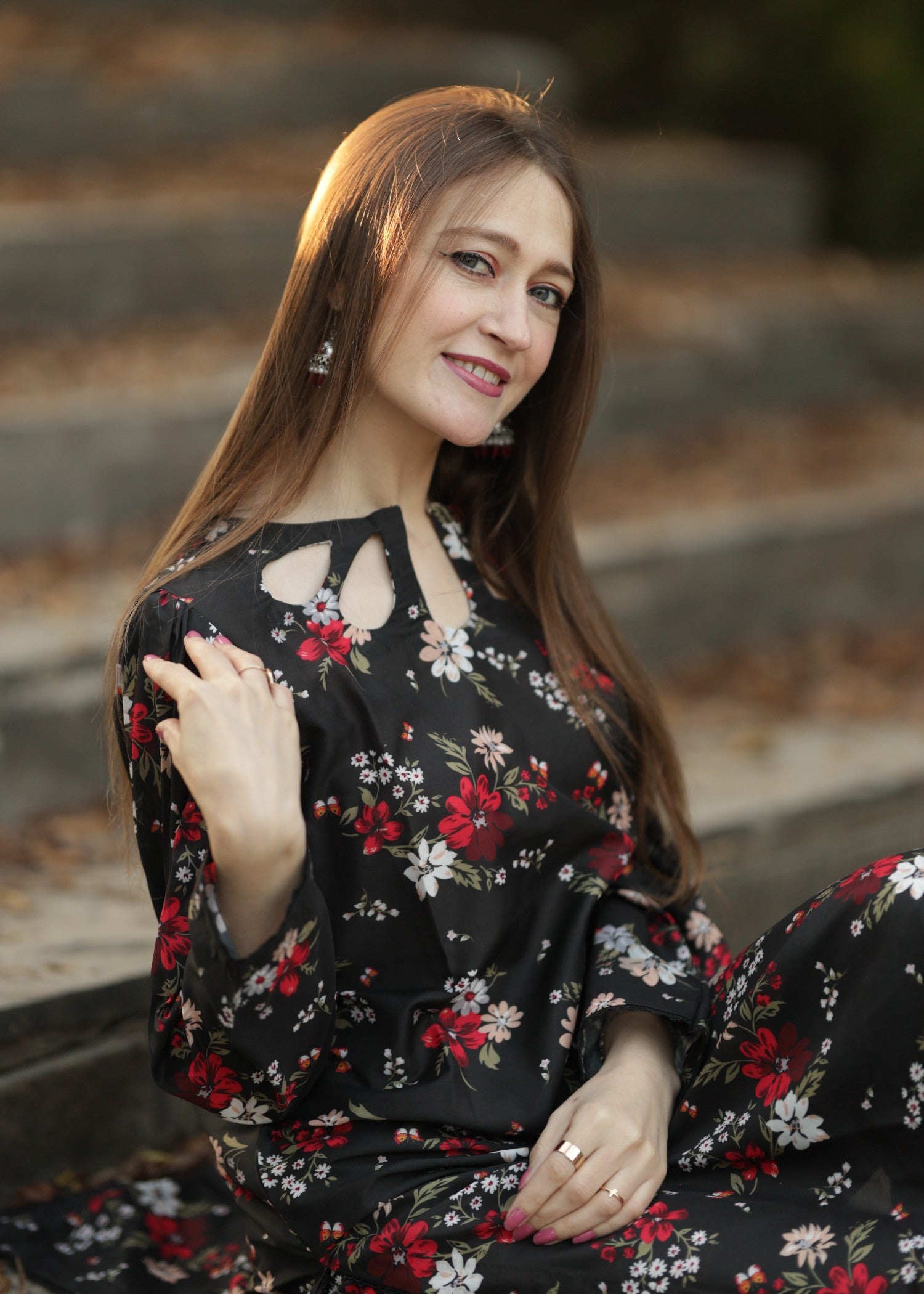 raw silk Co Ord Sets in Black, multi