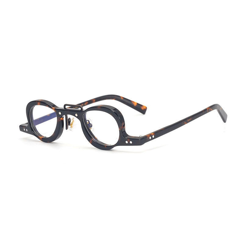Handmade Japanese Small Round Frame Plate Myopia Glasses for Men and Women
