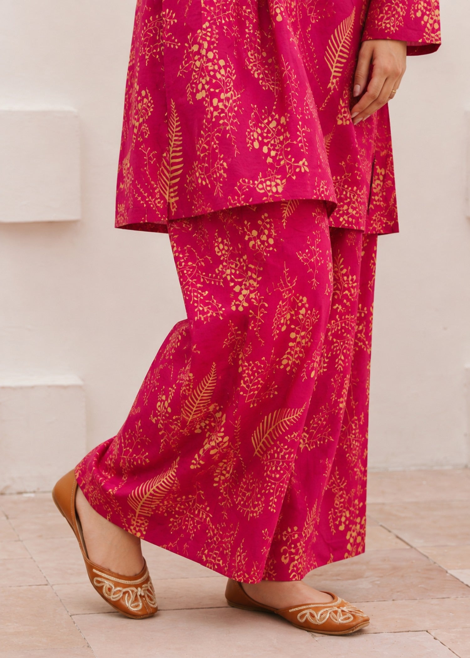 linen Co Ord Sets in Deep pink