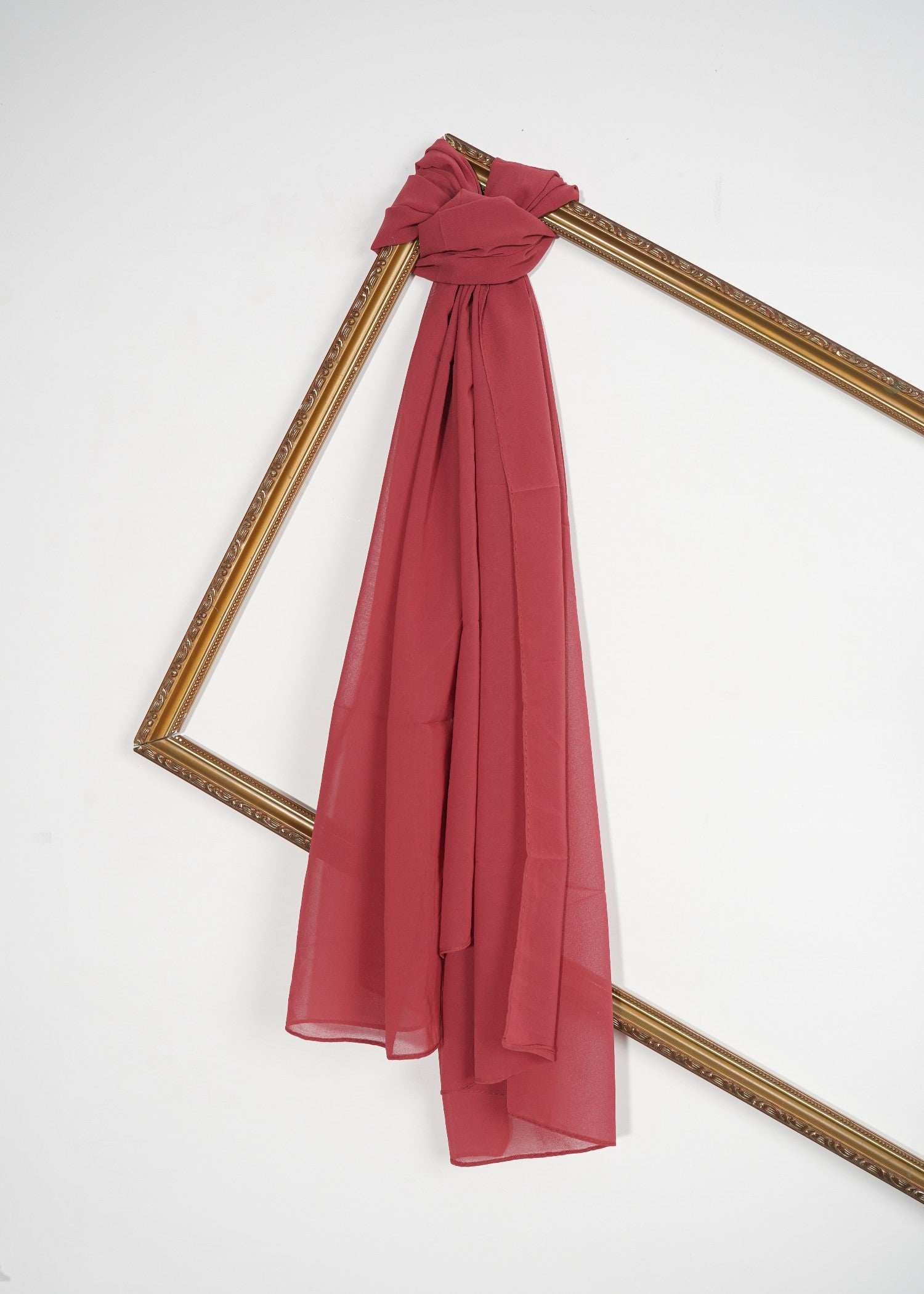 chiffon Hijab in Tomato red