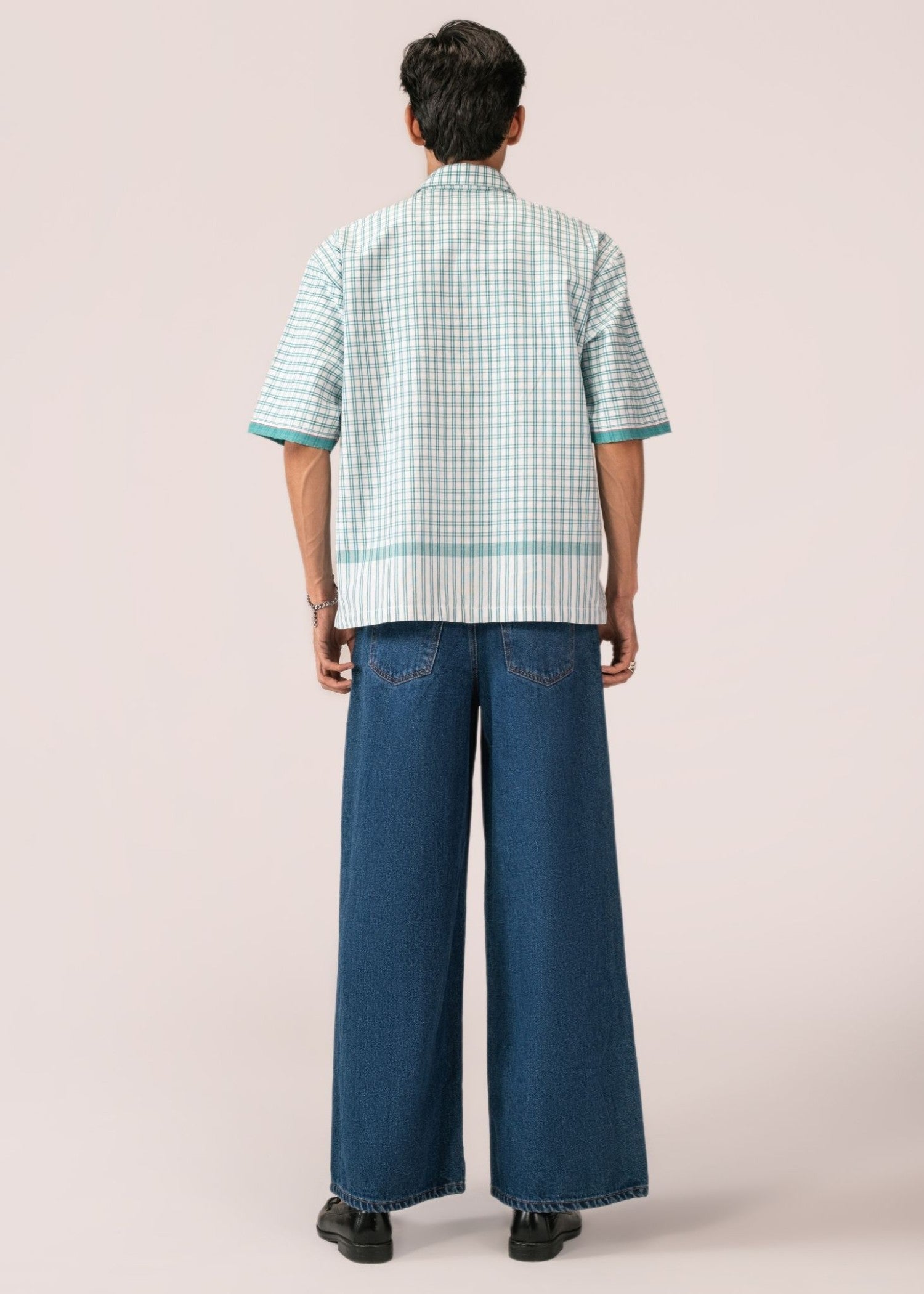cotton Casual Shirt in Pacific blue