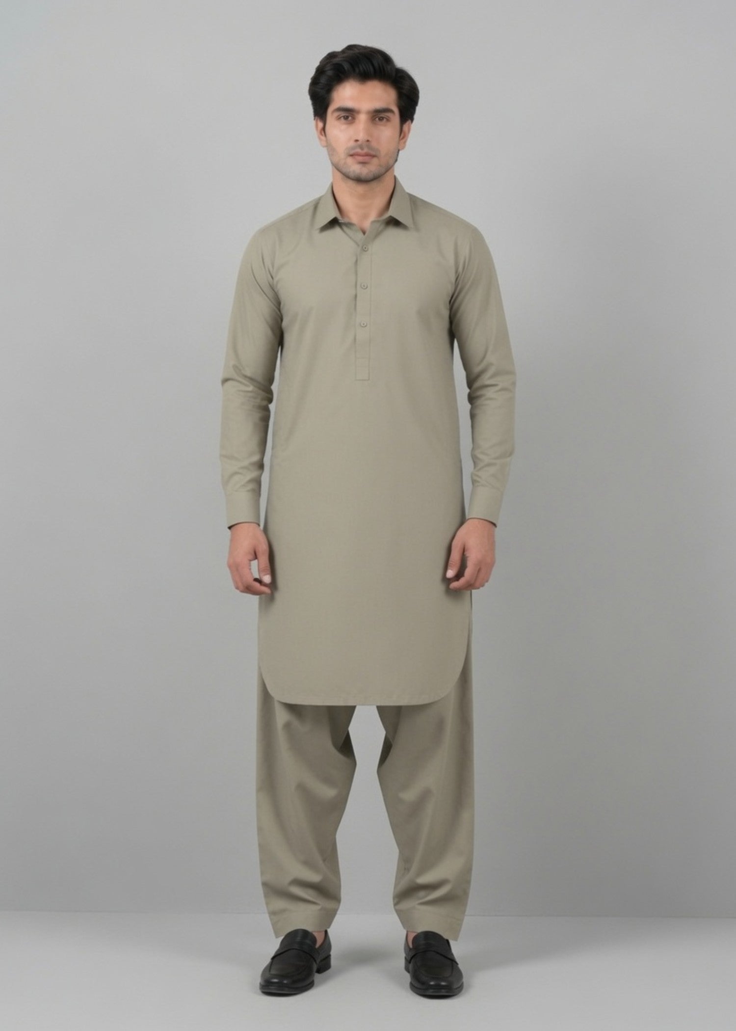 wash & wear Shalwar Kameez in Sage green