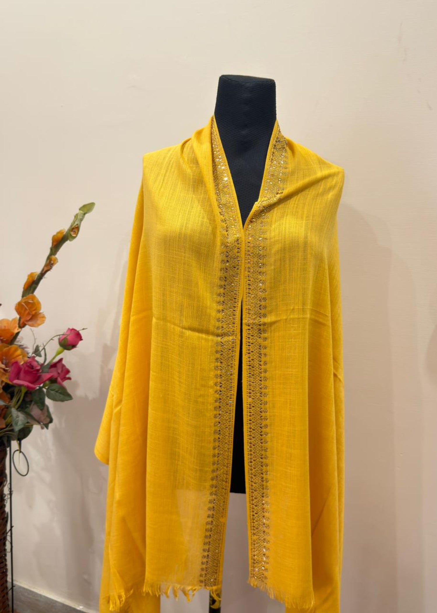 slub lawn Hijab in Honey