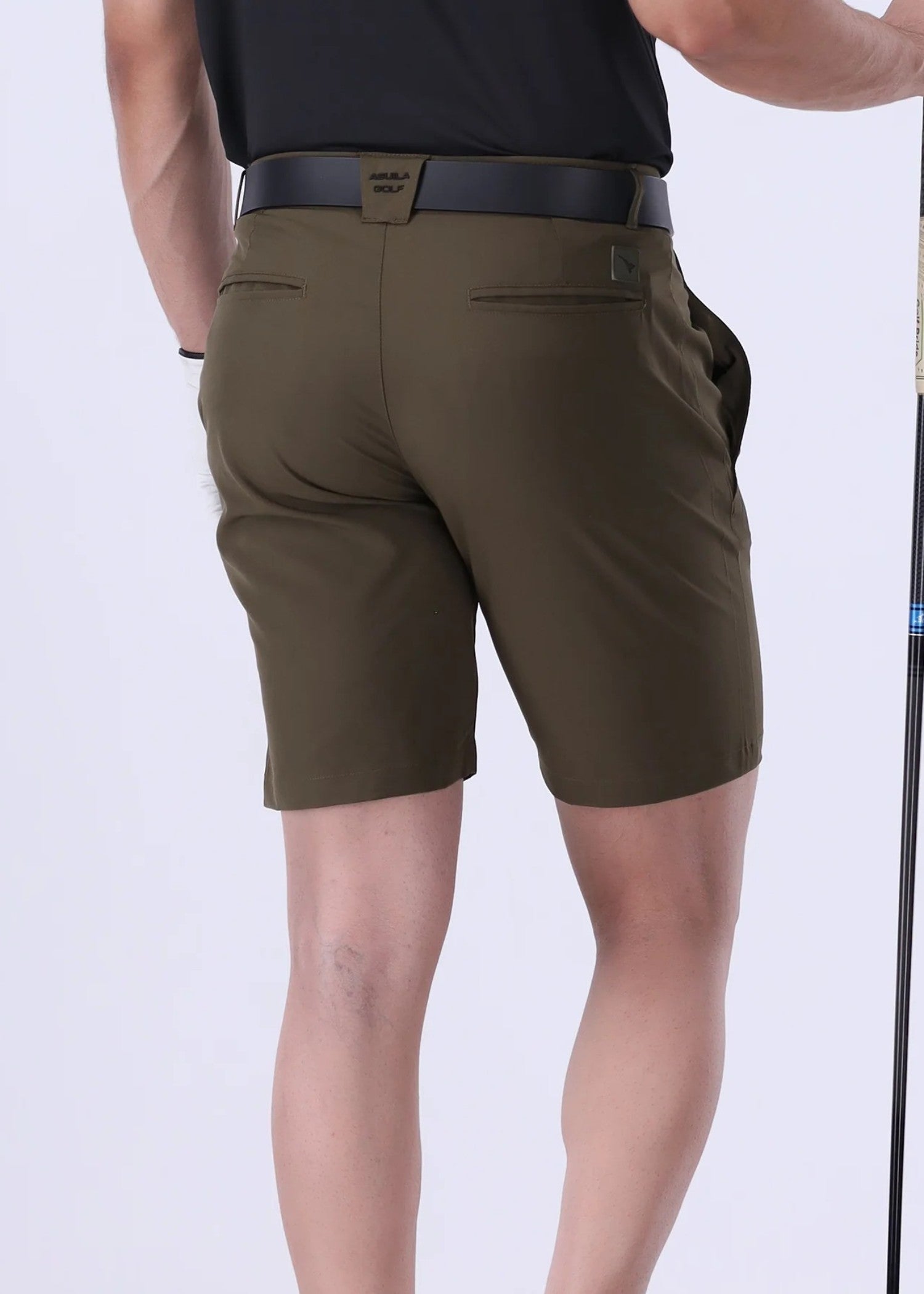 microfiber polyester Shorts in Olive green