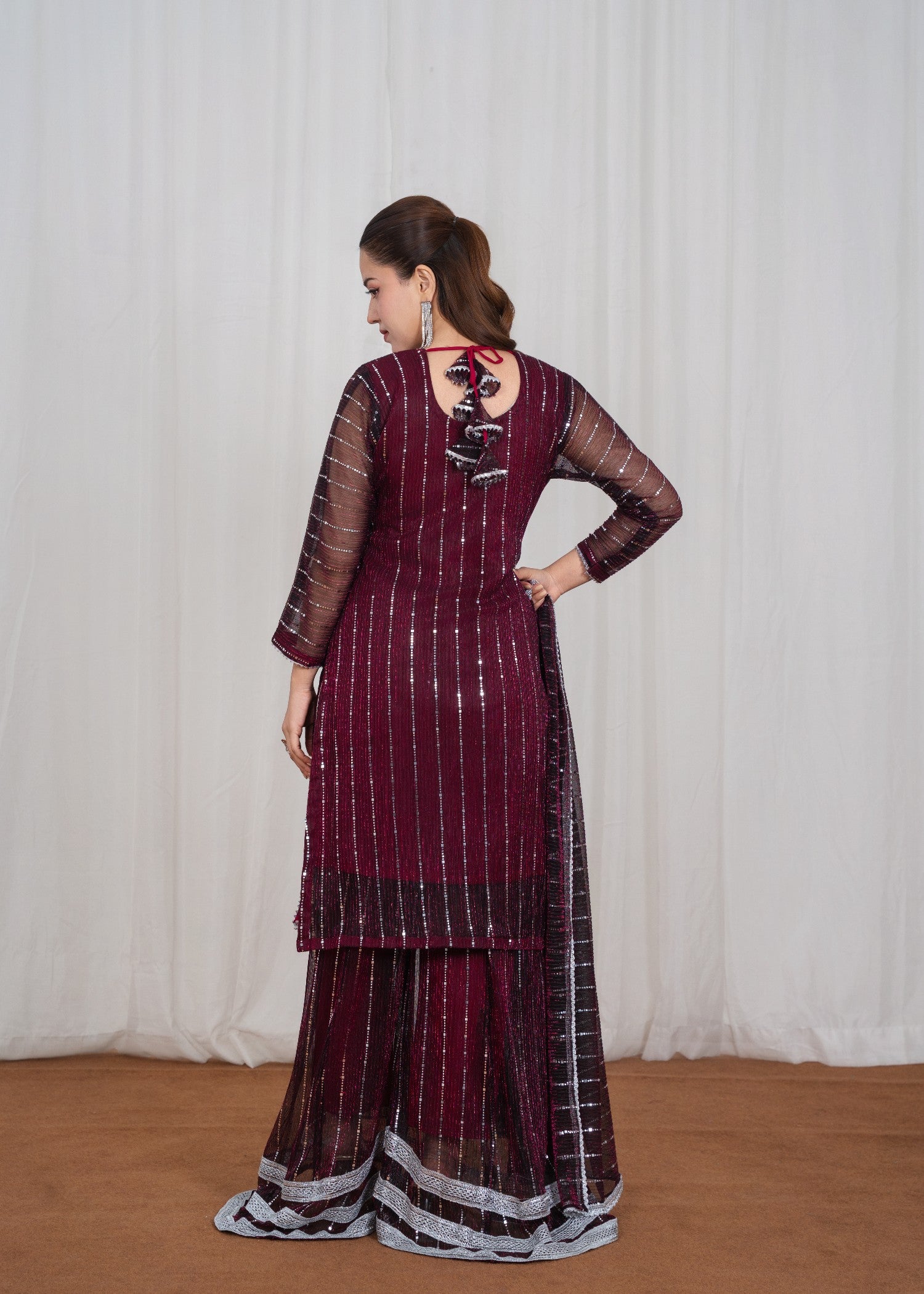 moonlight Kurta Set in Wine