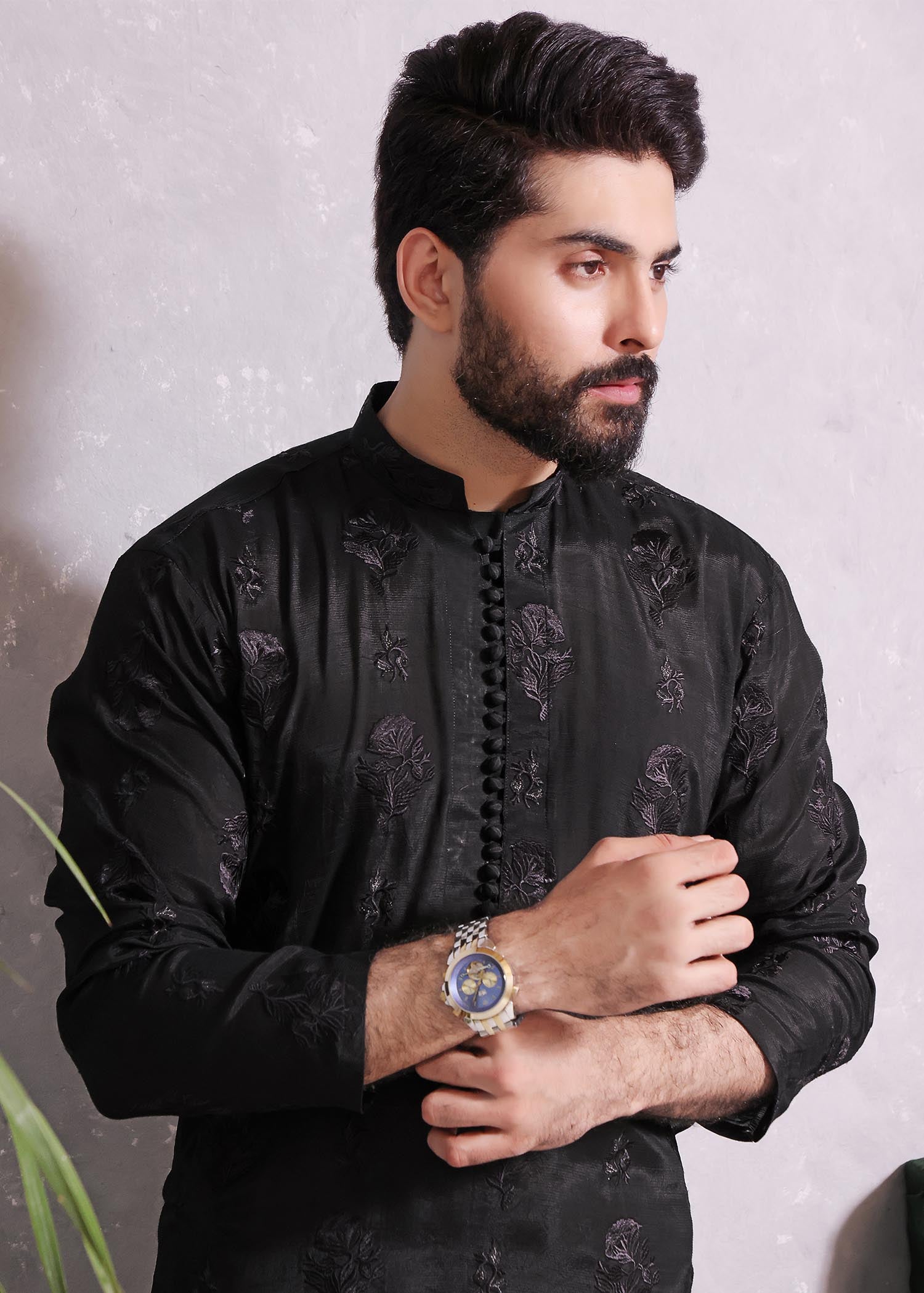 masuri Kurta Set in Black