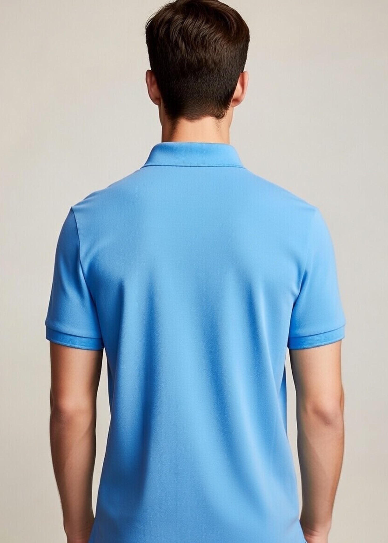 polycotton Polo Shirt in Sky blue