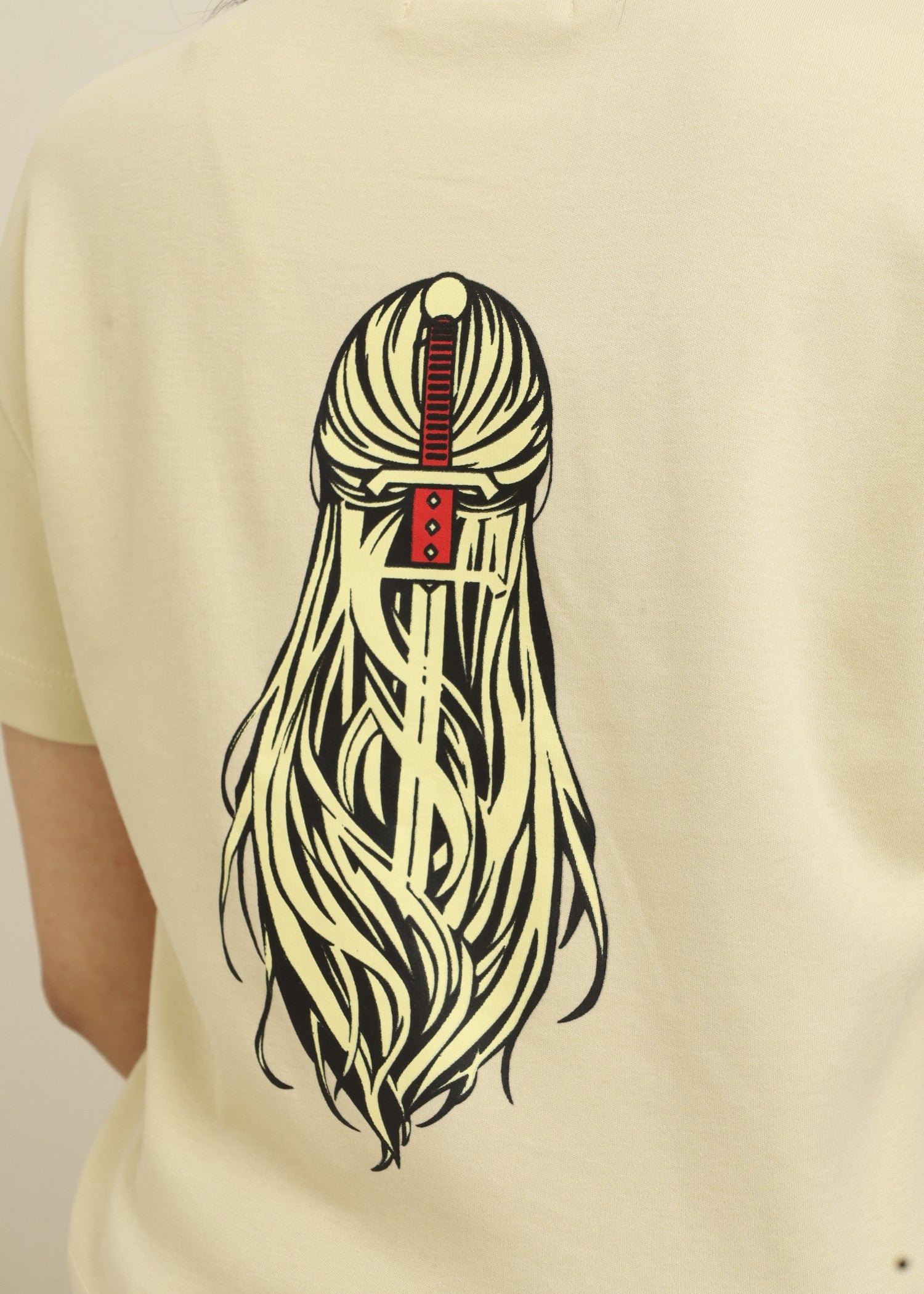 interlock knit T Shirt in Beige