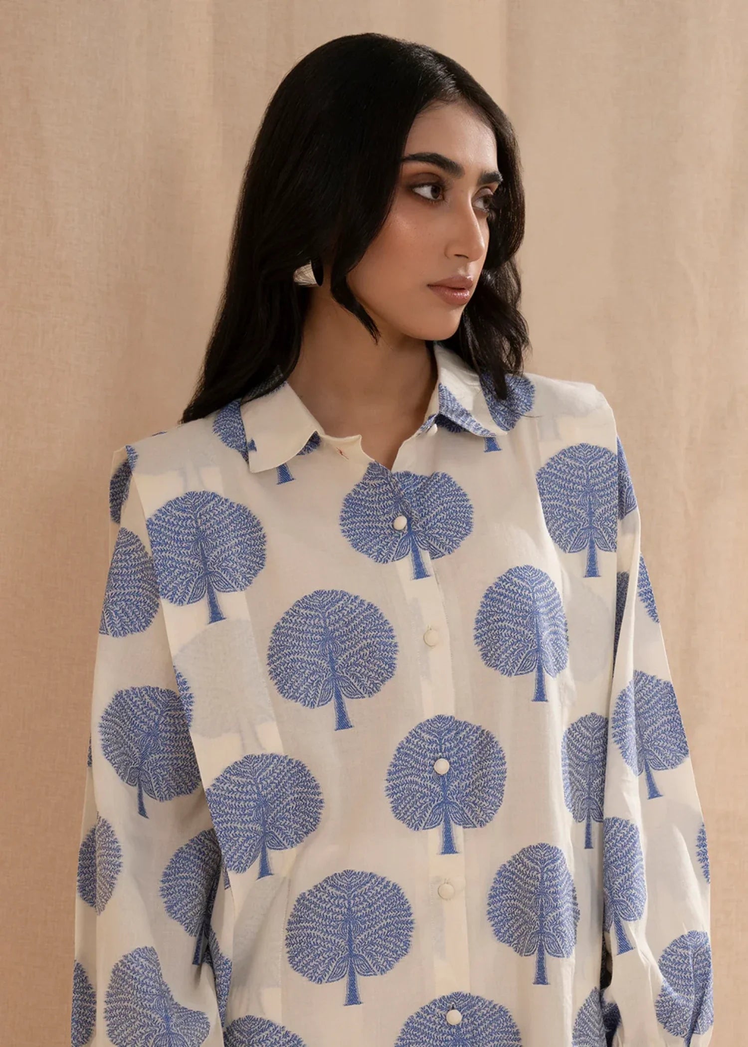 jacquard Tunic in White