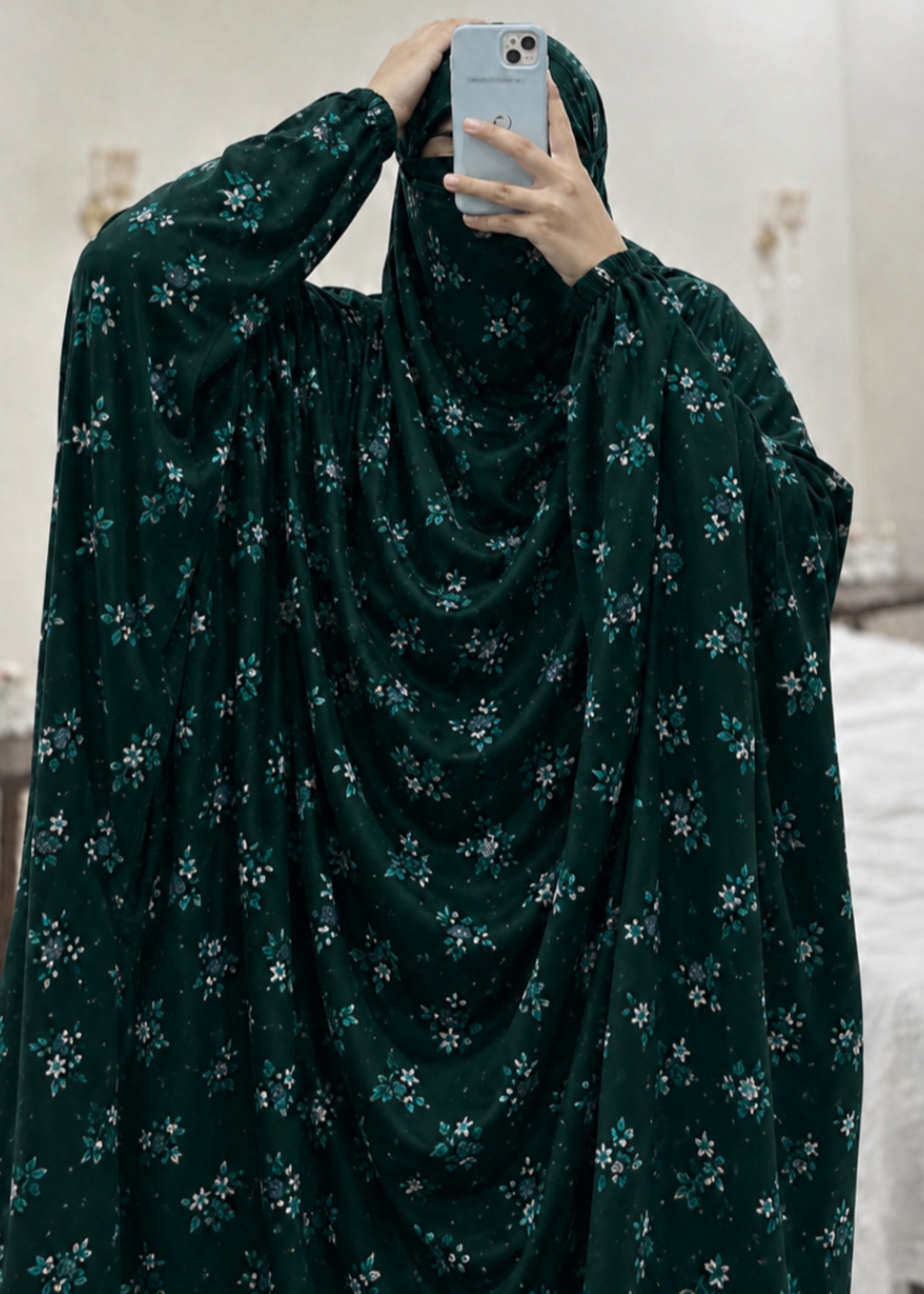 swiss lawn Chaddar in Bottle green