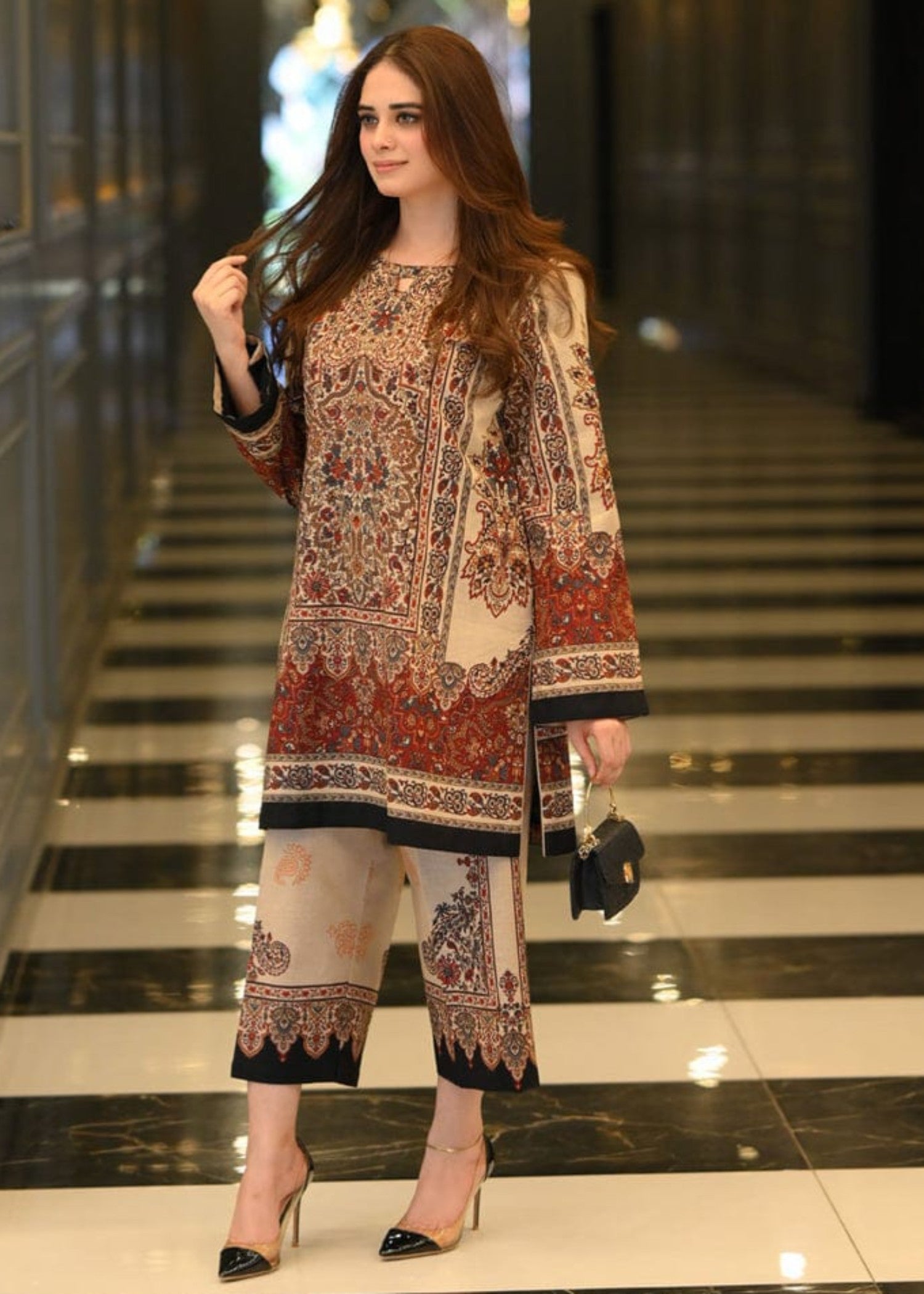 poly lawn Co Ord Sets in Multi