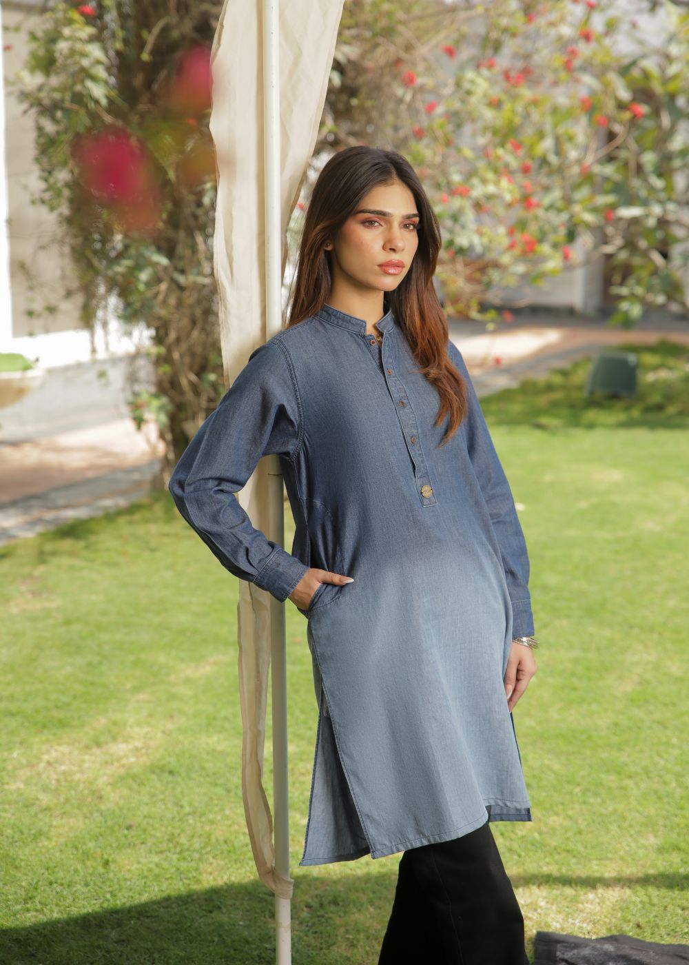 denim Kurti in Dark blue