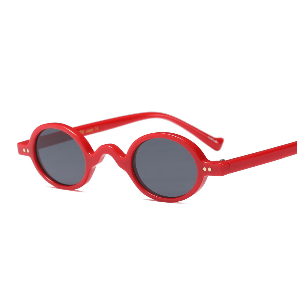 Oval Retro Sunglasses Men Leopard Print
