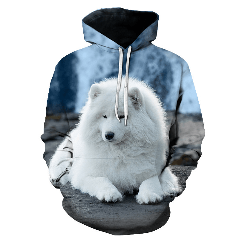 Fast Sell Foreign Trade Fox Wolf 3D Digital Printing Trend Men''S Sweater Manufacturers Direct Support to Map Customization