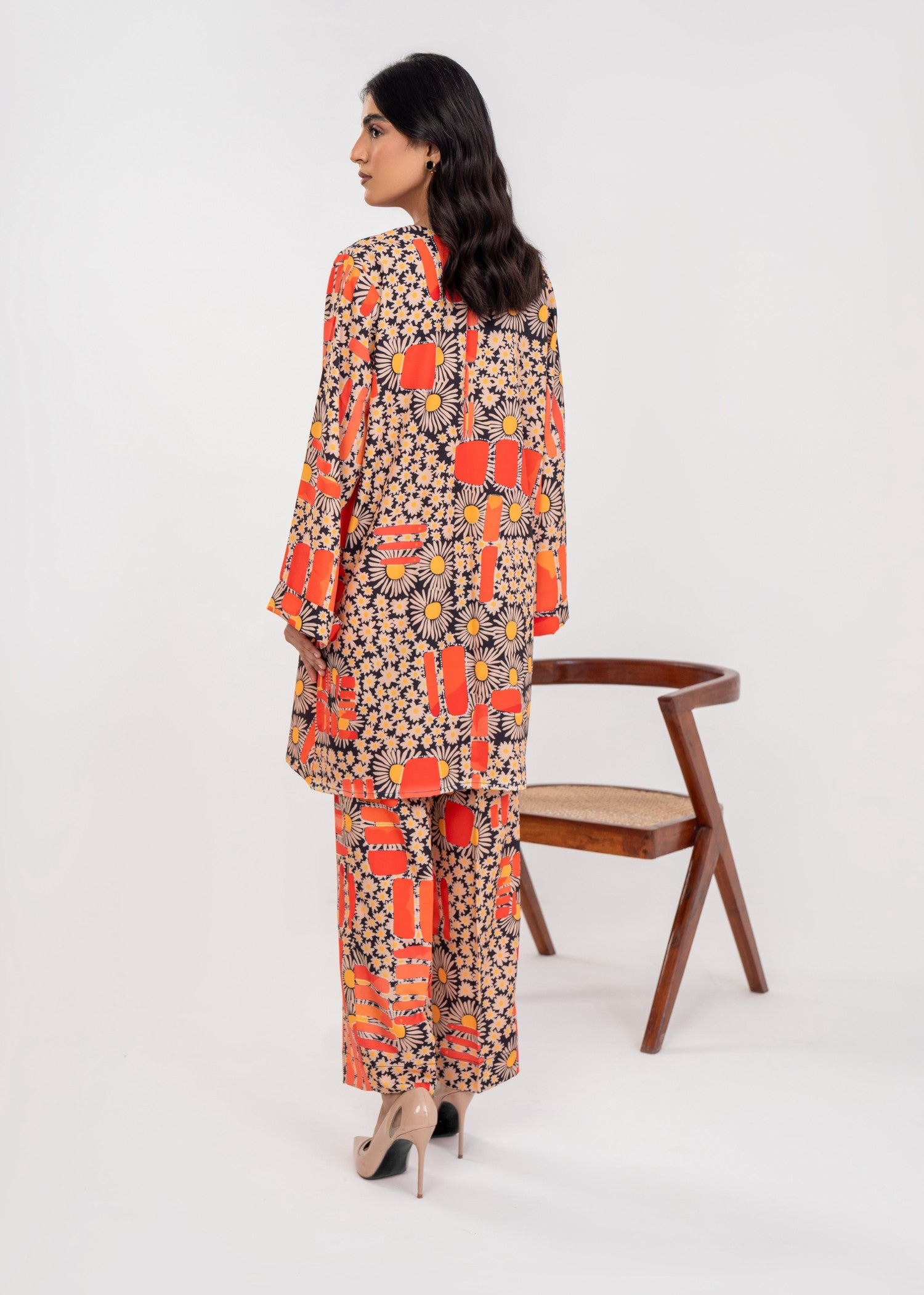 grip Short Frock in Orange