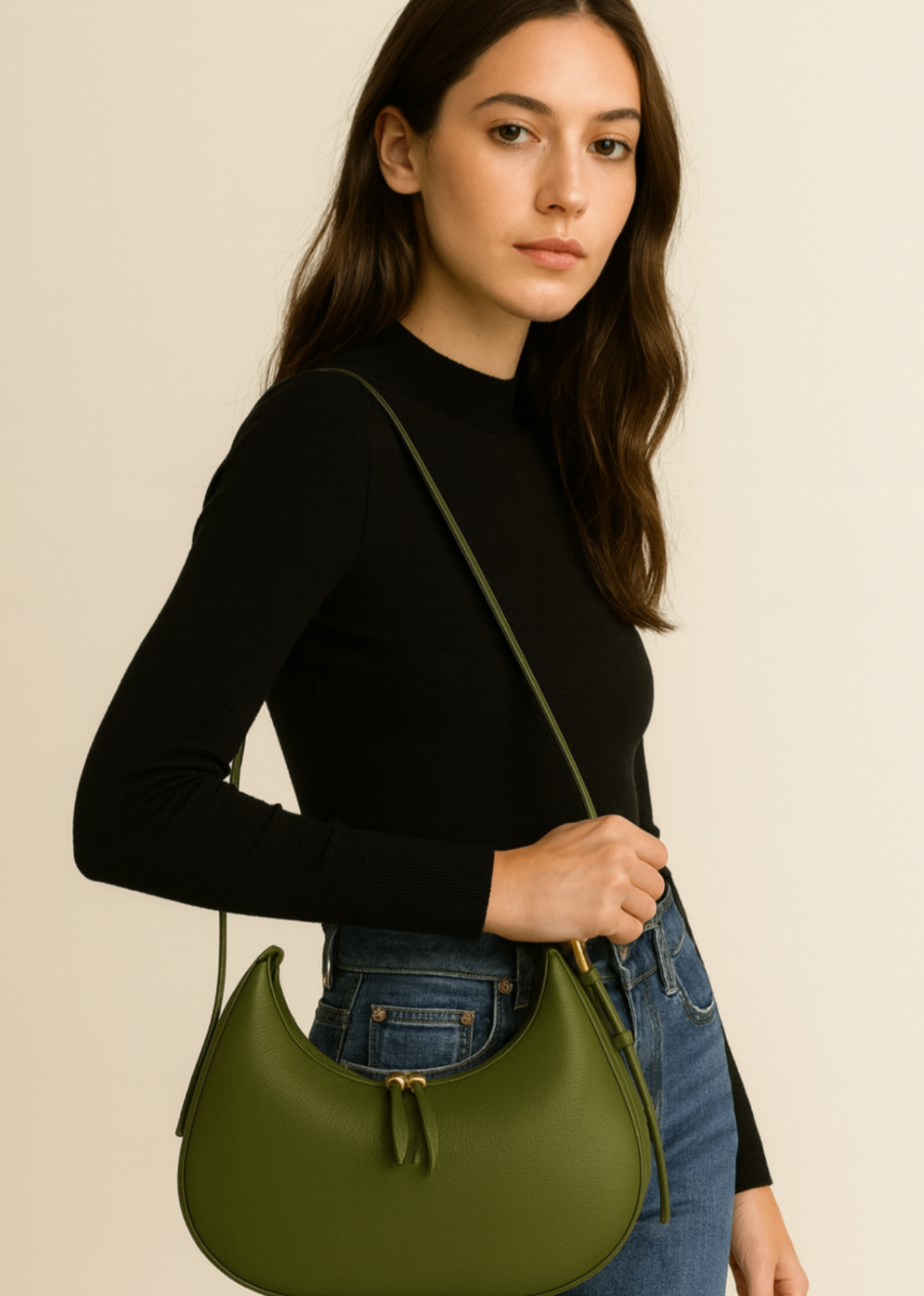 Shoulder Bag in Olive green Color by - Trendy Women Shoulder Bag UPY3620
