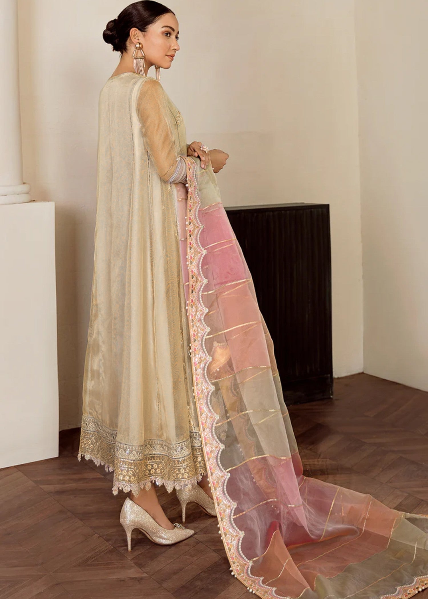 masuri Pishwas in Beige