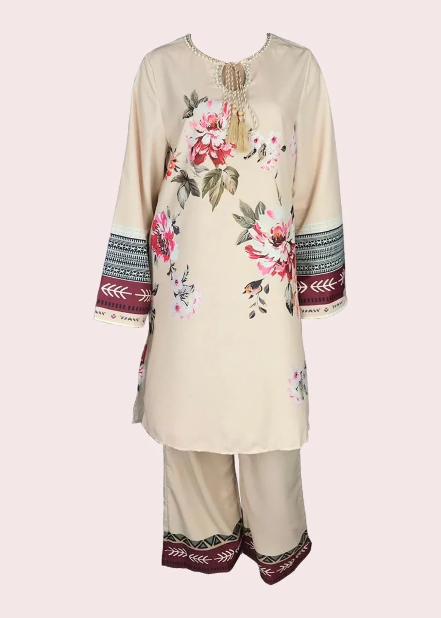 crepe Co Ord Sets in Cream
