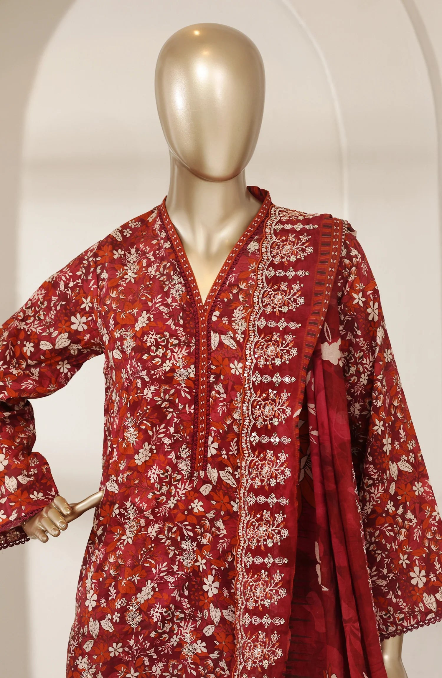 Stitched Laserkari Lawn – 4