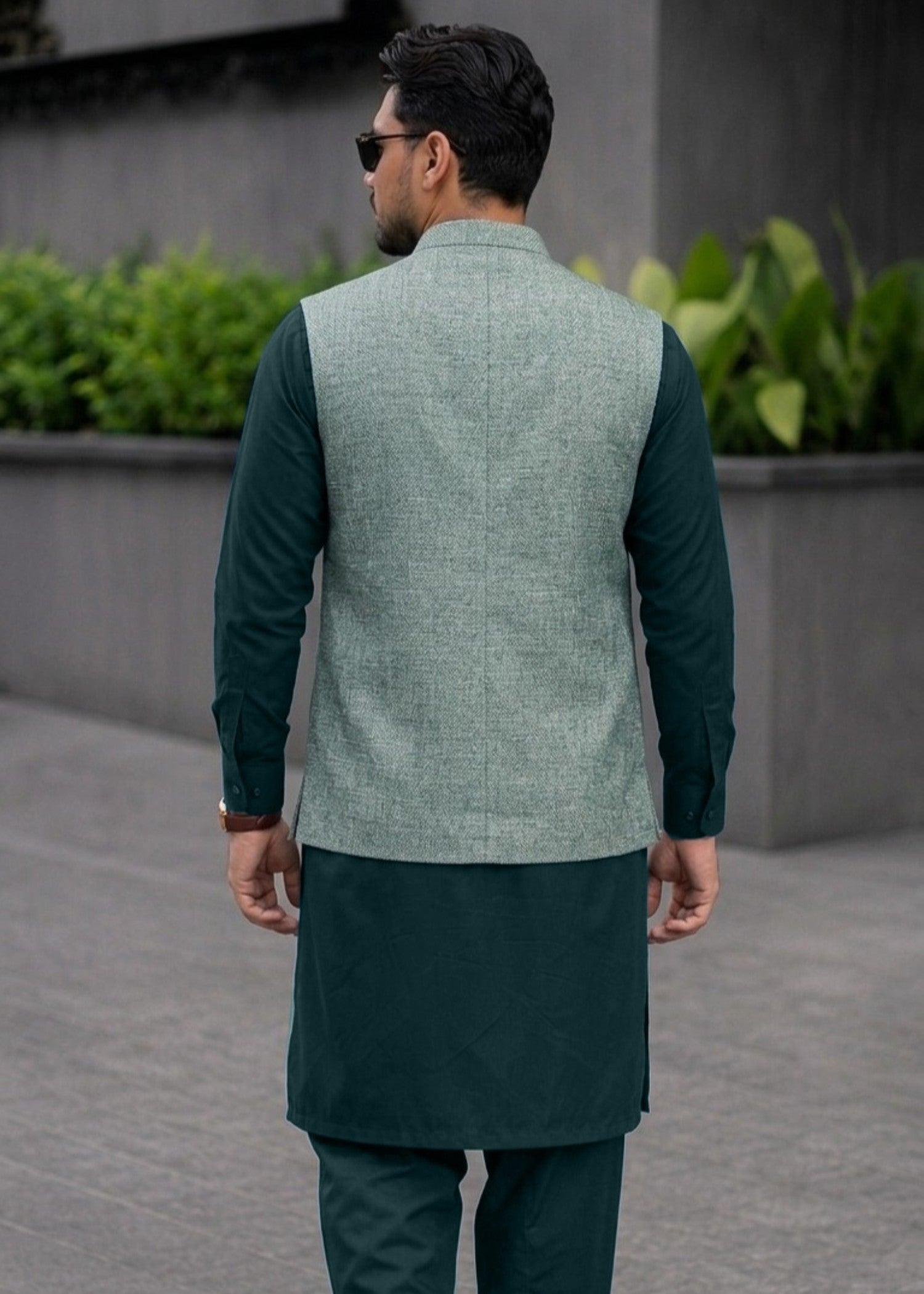 suiting Waistcoat in Emerald green by The Great Masters (TGM)