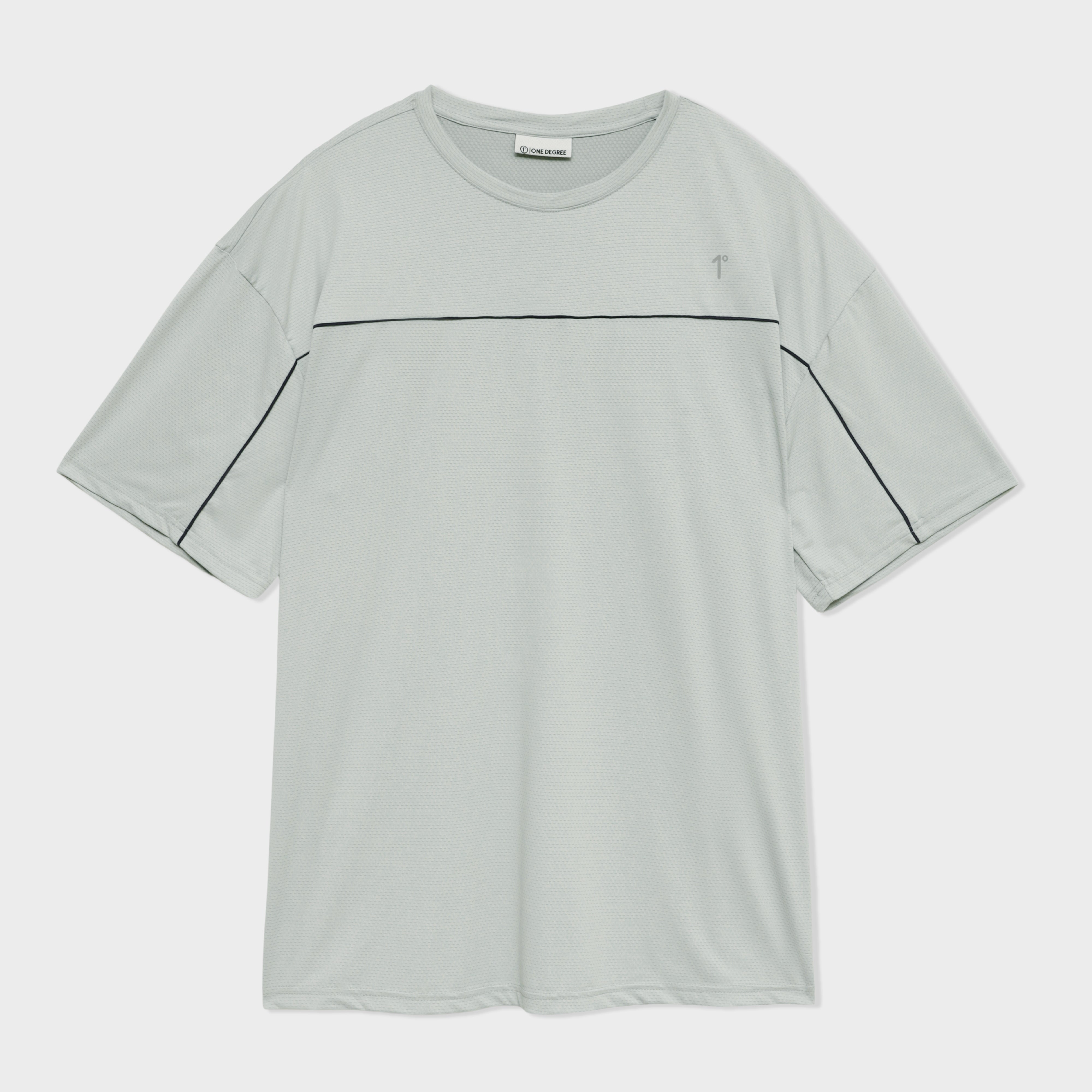 twill cotton T Shirt in Light grey