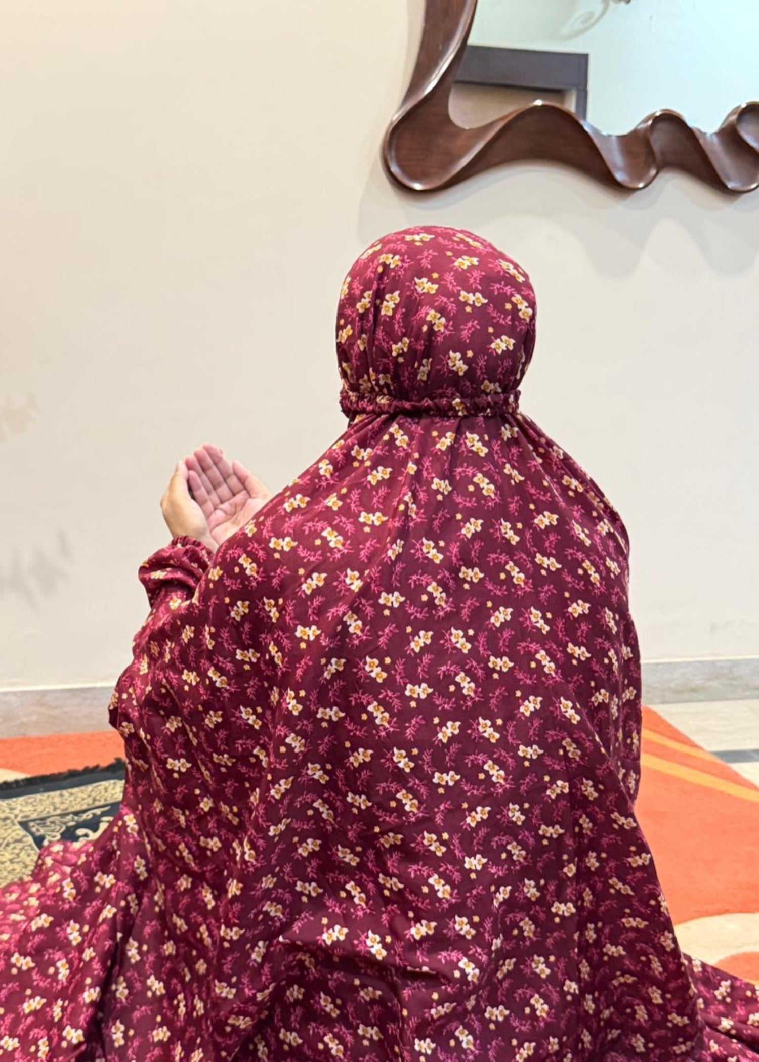 lawn Chaddar in Cardinal red