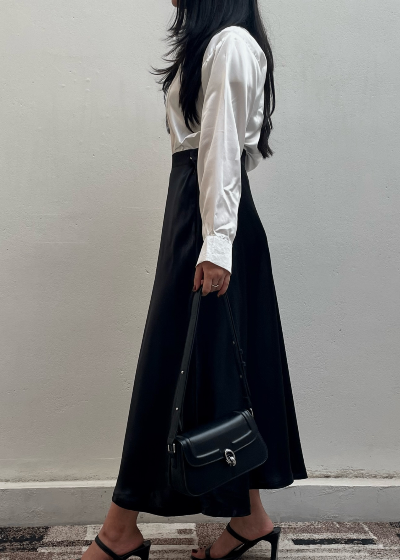 silk Skirt in Black