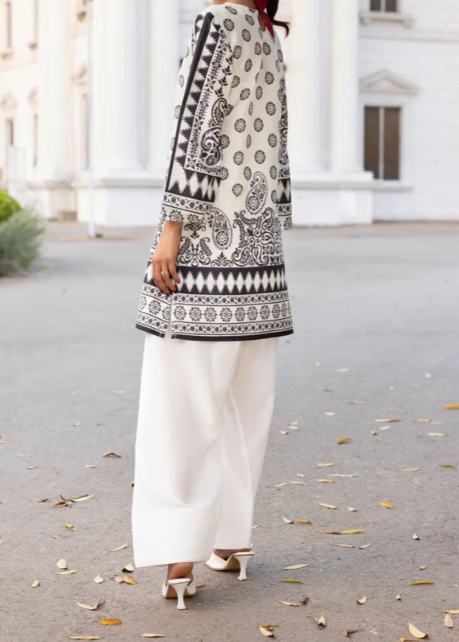 pure cotton Shalwar in White
