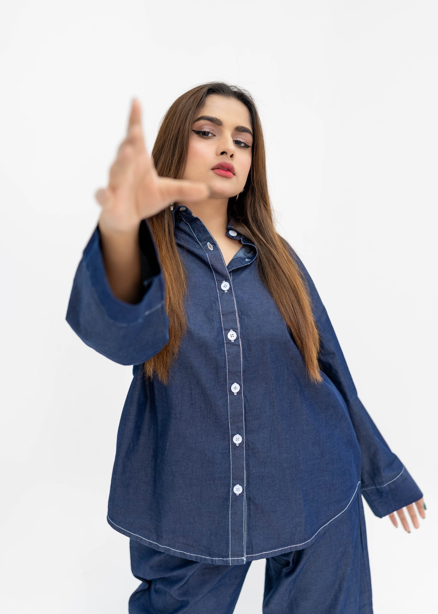 denim Co Ord Sets in Dark blue