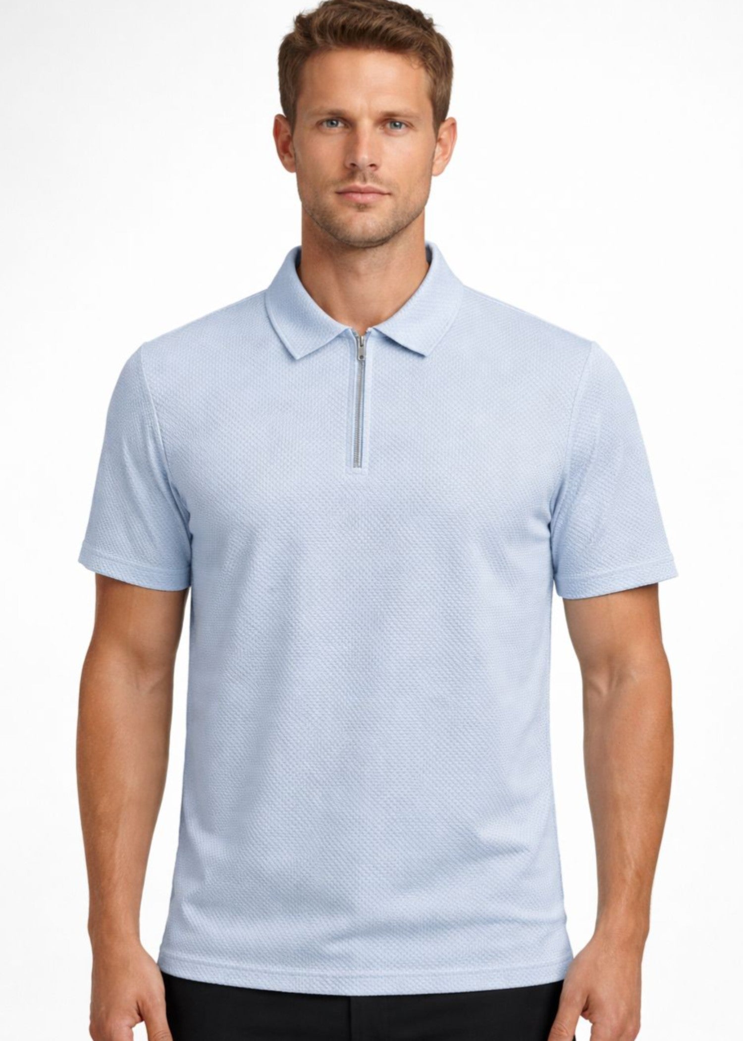 cotton jersey T Shirt in Sky blue