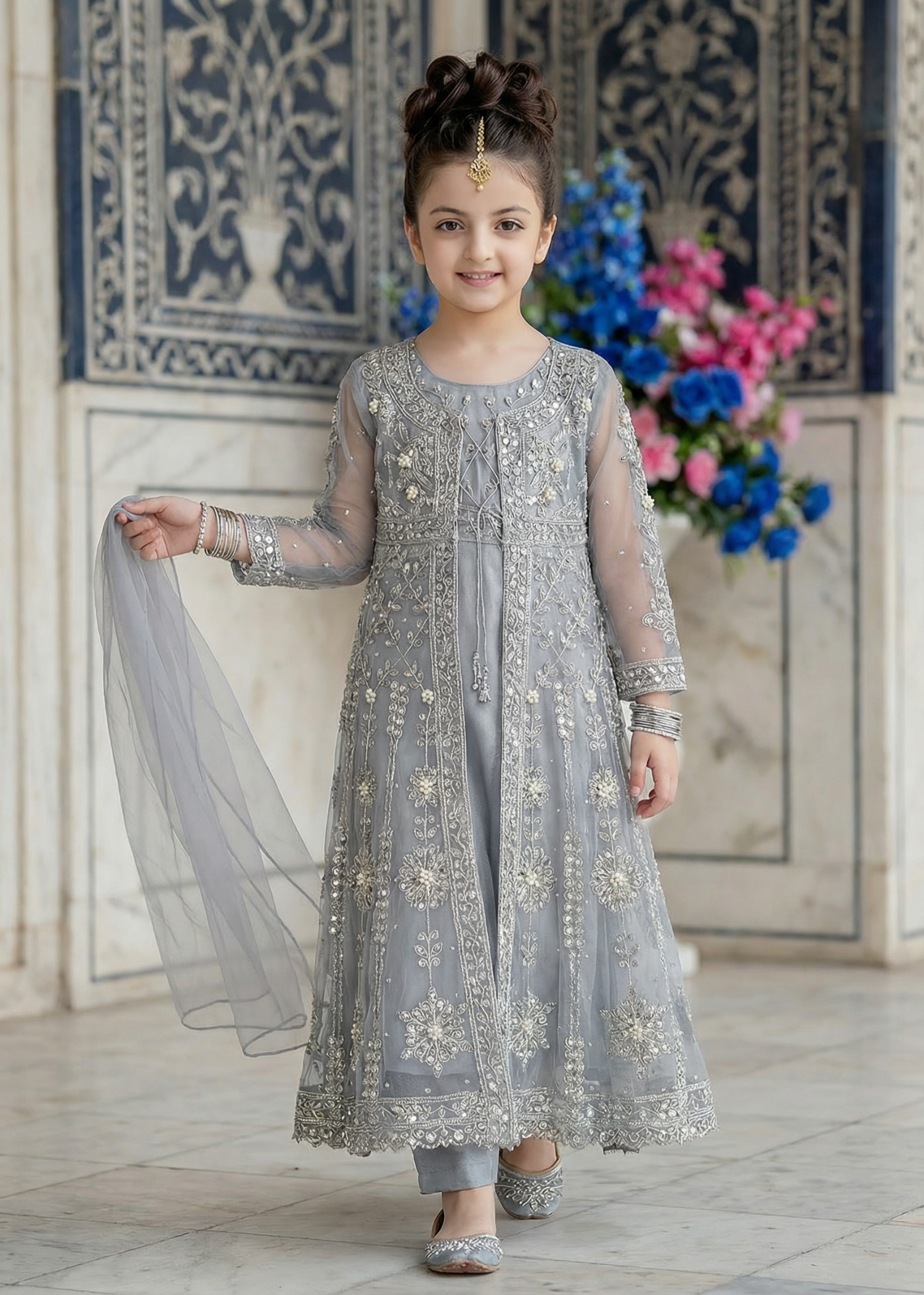 net Gown in Grey