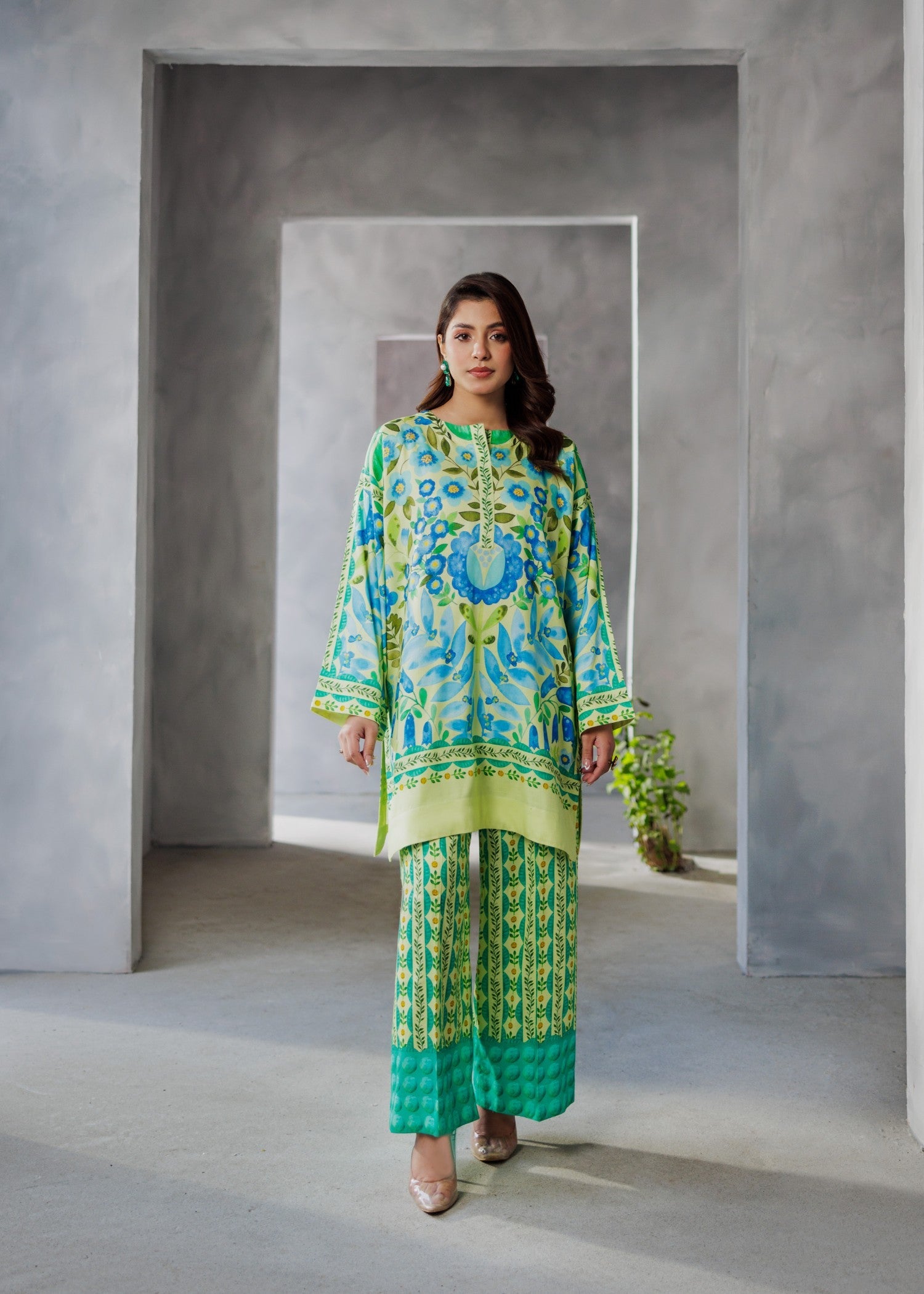 viscose Co Ord Sets in Key lime