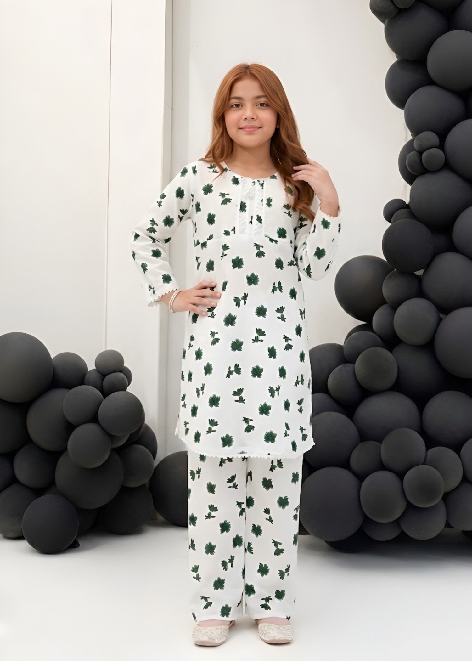 Co Ord Sets in Green, white