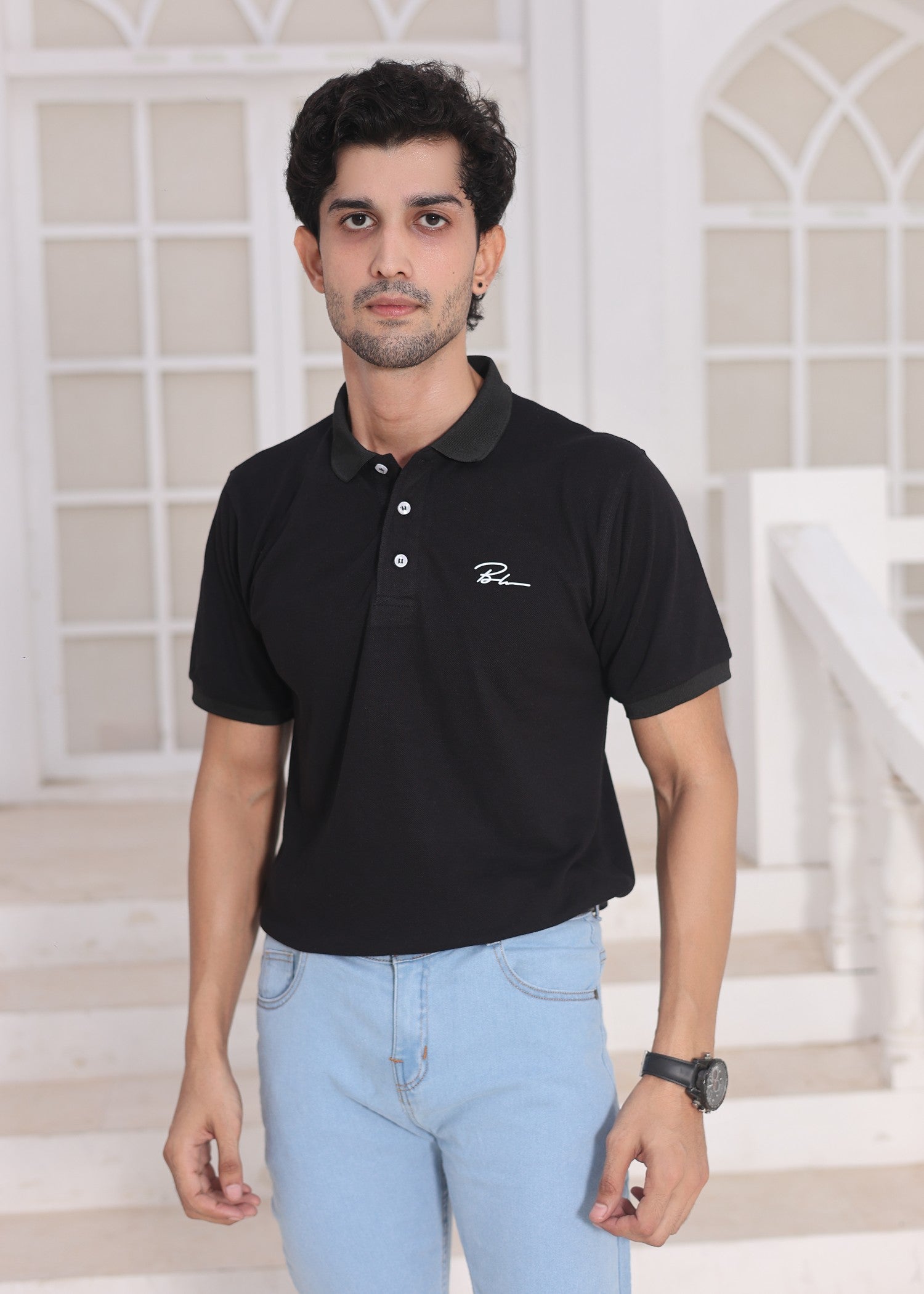 polycotton Jeans in Ice blue