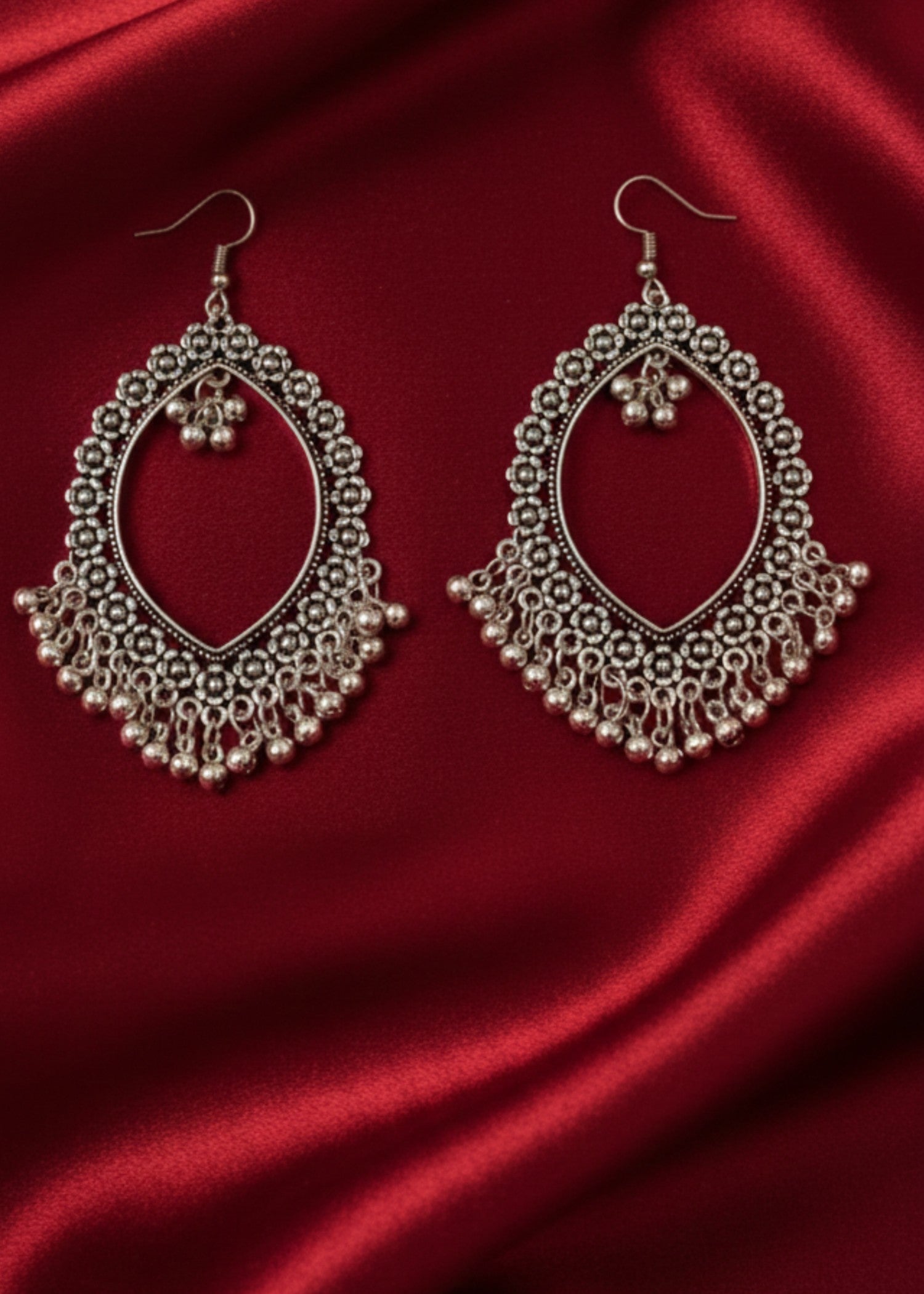 Earrings in Silver Color by - Trendy Women Earrings PTH5704