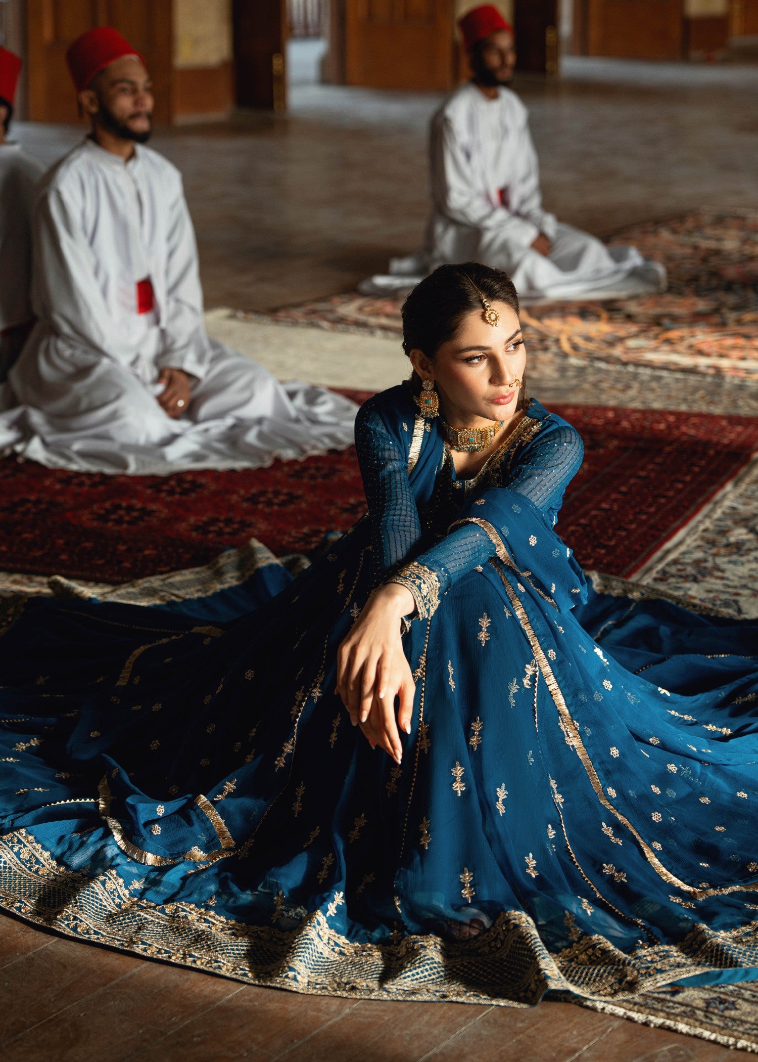 chiffon Maxi in Sapphire blue