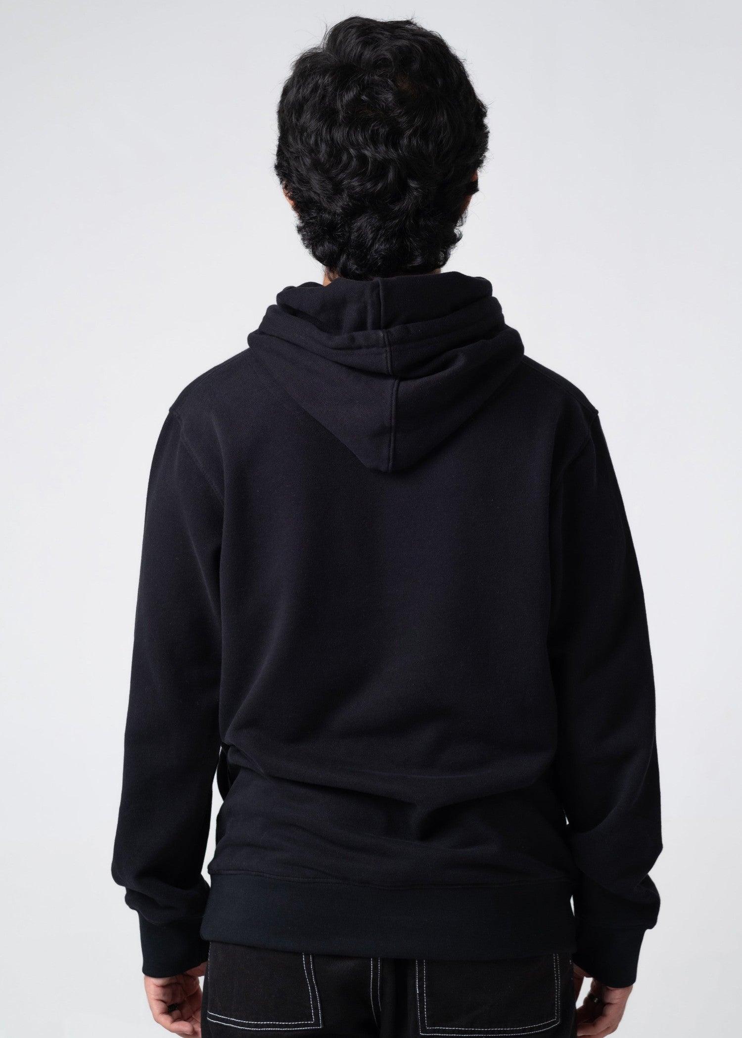 fleece Hoodie in Black by Fabriano