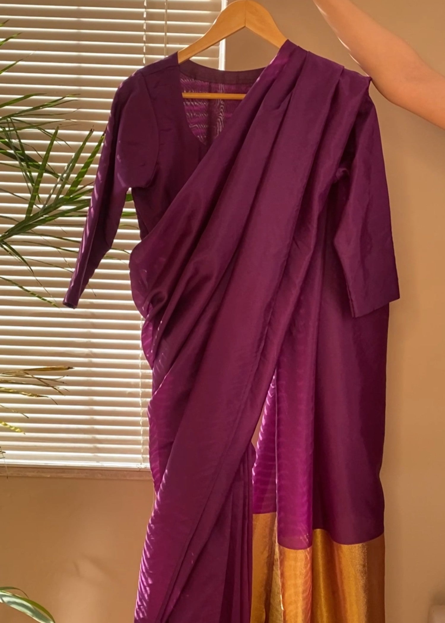 kattan silk Saree in Purple