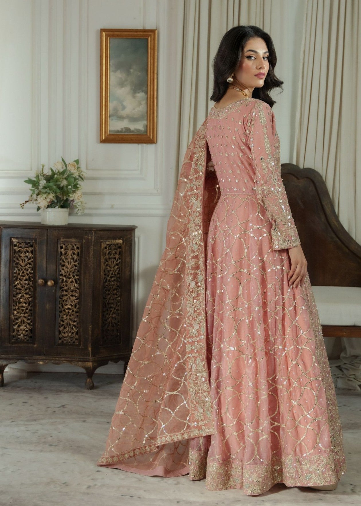chiffon Maxi in Blush pink