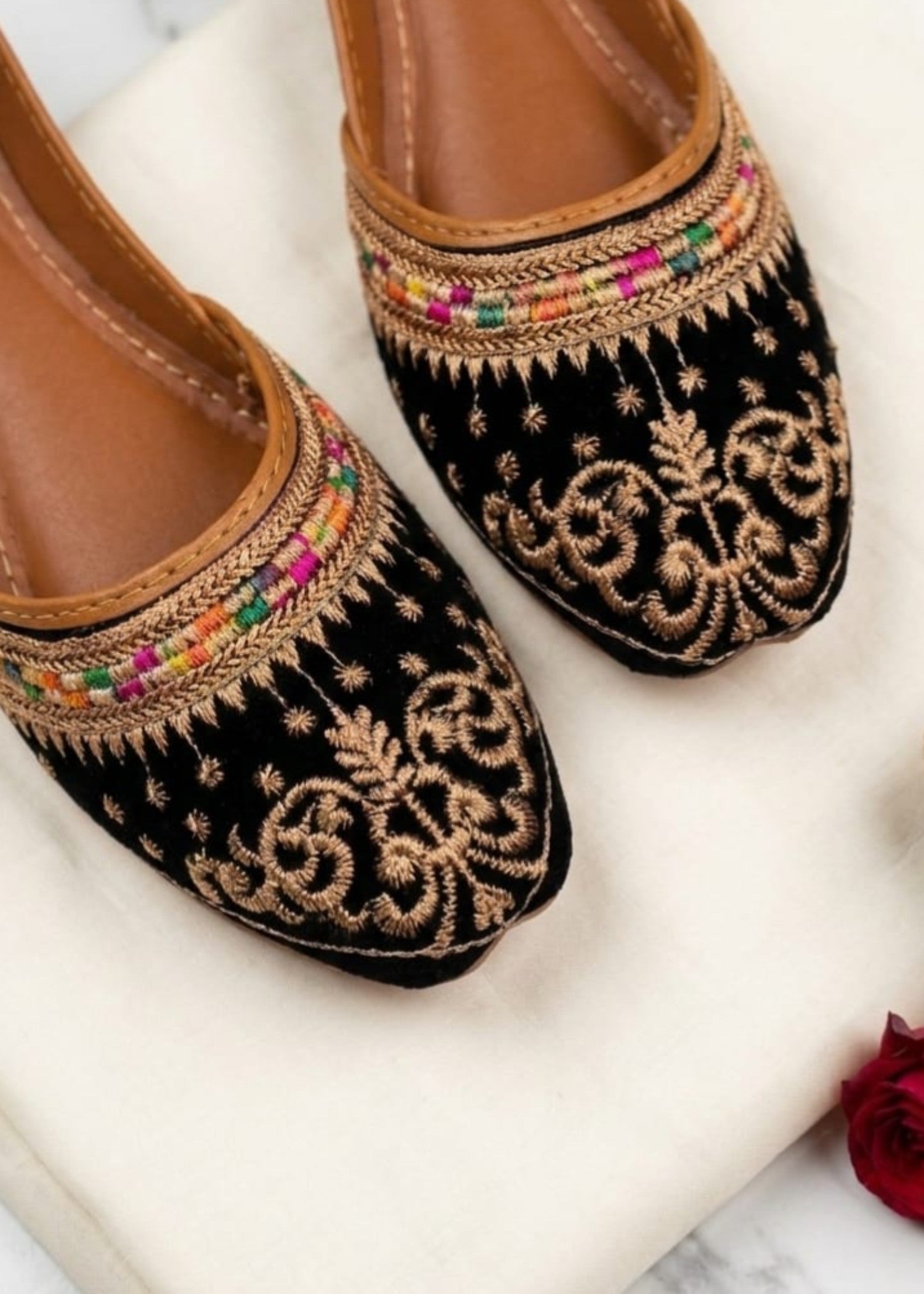 Khussa in Black by - High Quality Women Khussa FST0535